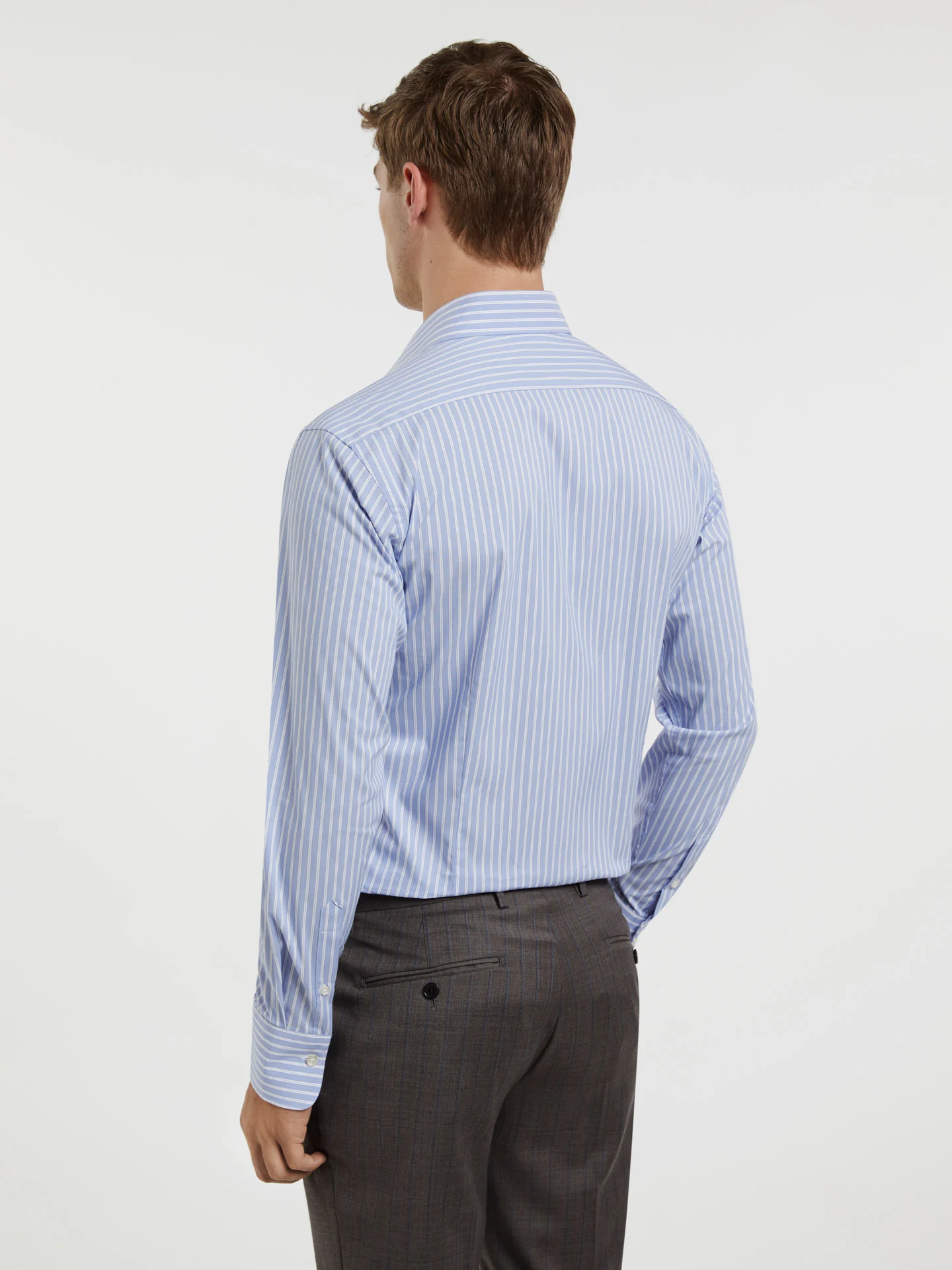 Slim Fit K-Easy stripes poplin Comfort Formal Shirt - Image 3