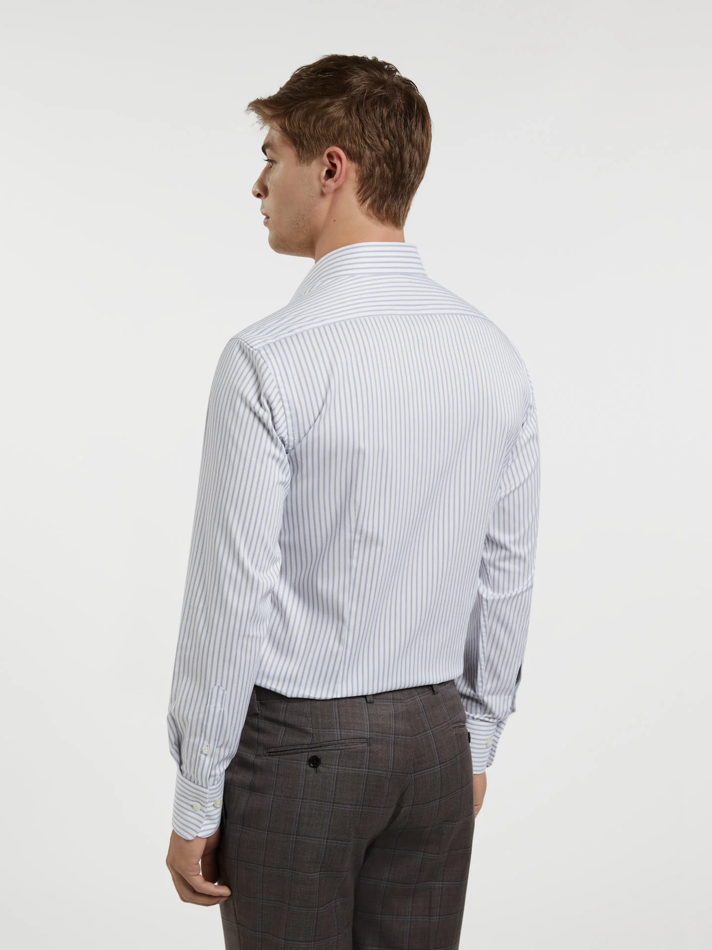 Slim Fit K-Easy stripes poplin Comfort Formal Shirt - Image 3