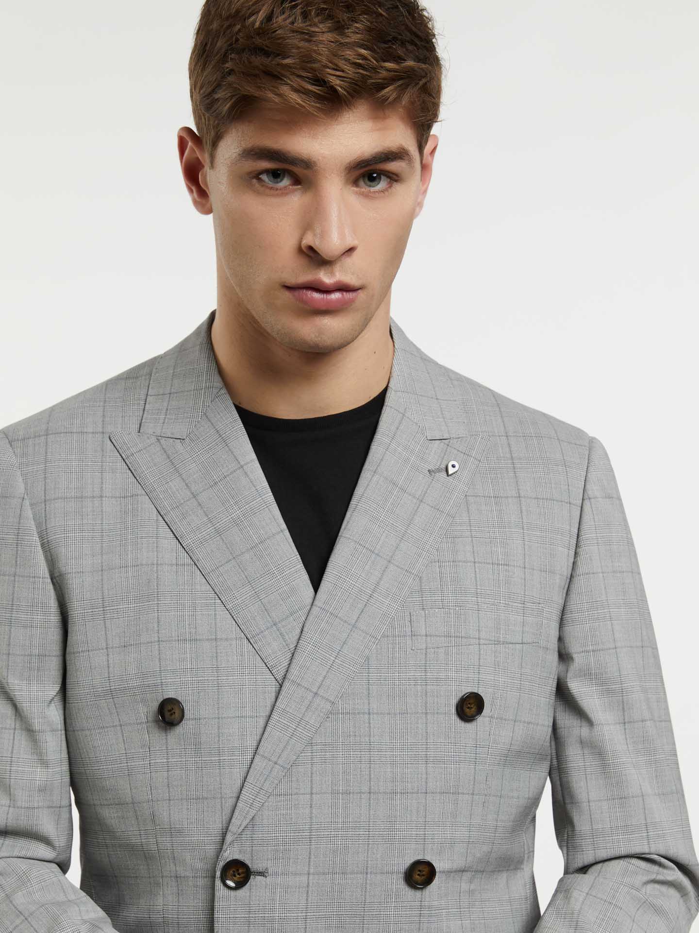 Slim Fit K-Performance Prince of Wales Suit - Image 2