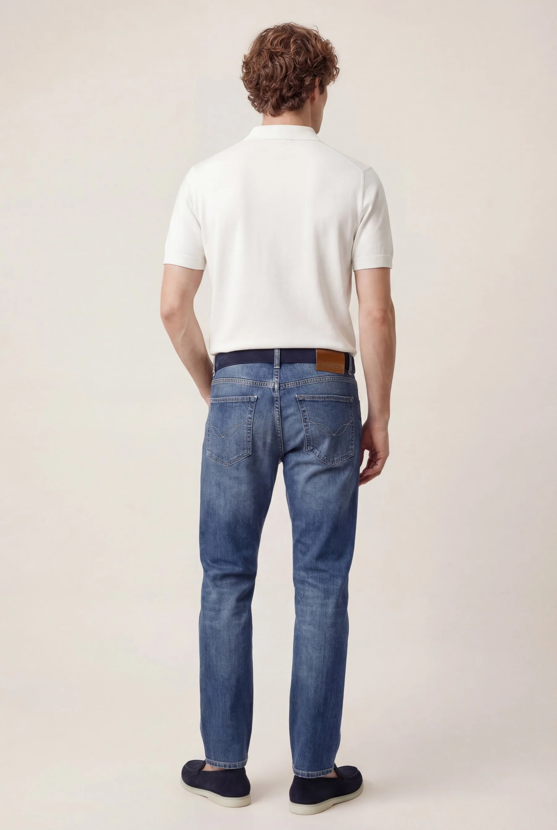 Slim Fit Low-Waist Jeans In Organic Cotton Blend - Image 2