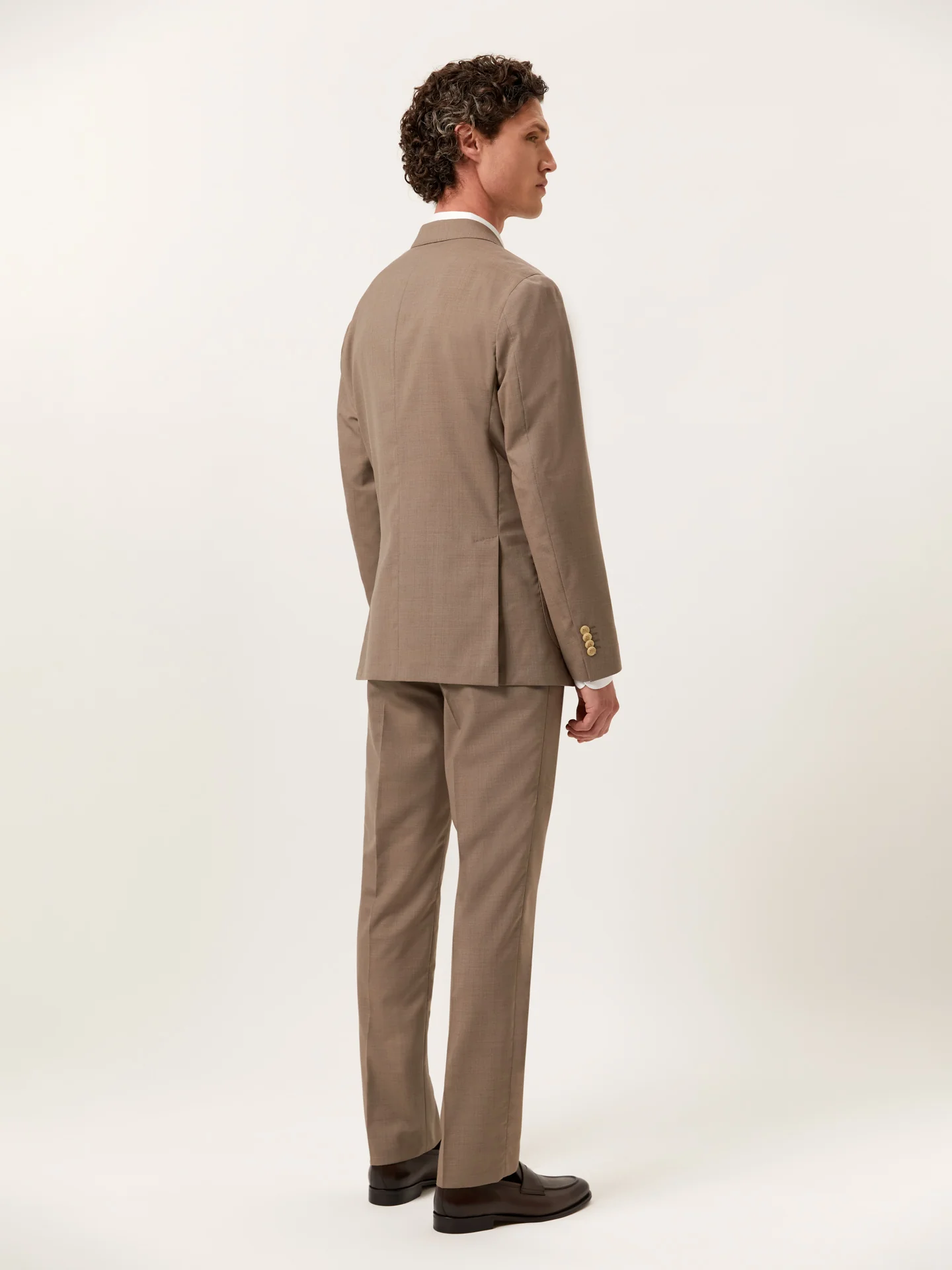 Slim Fit Mélange Suit in Wool - Image 4