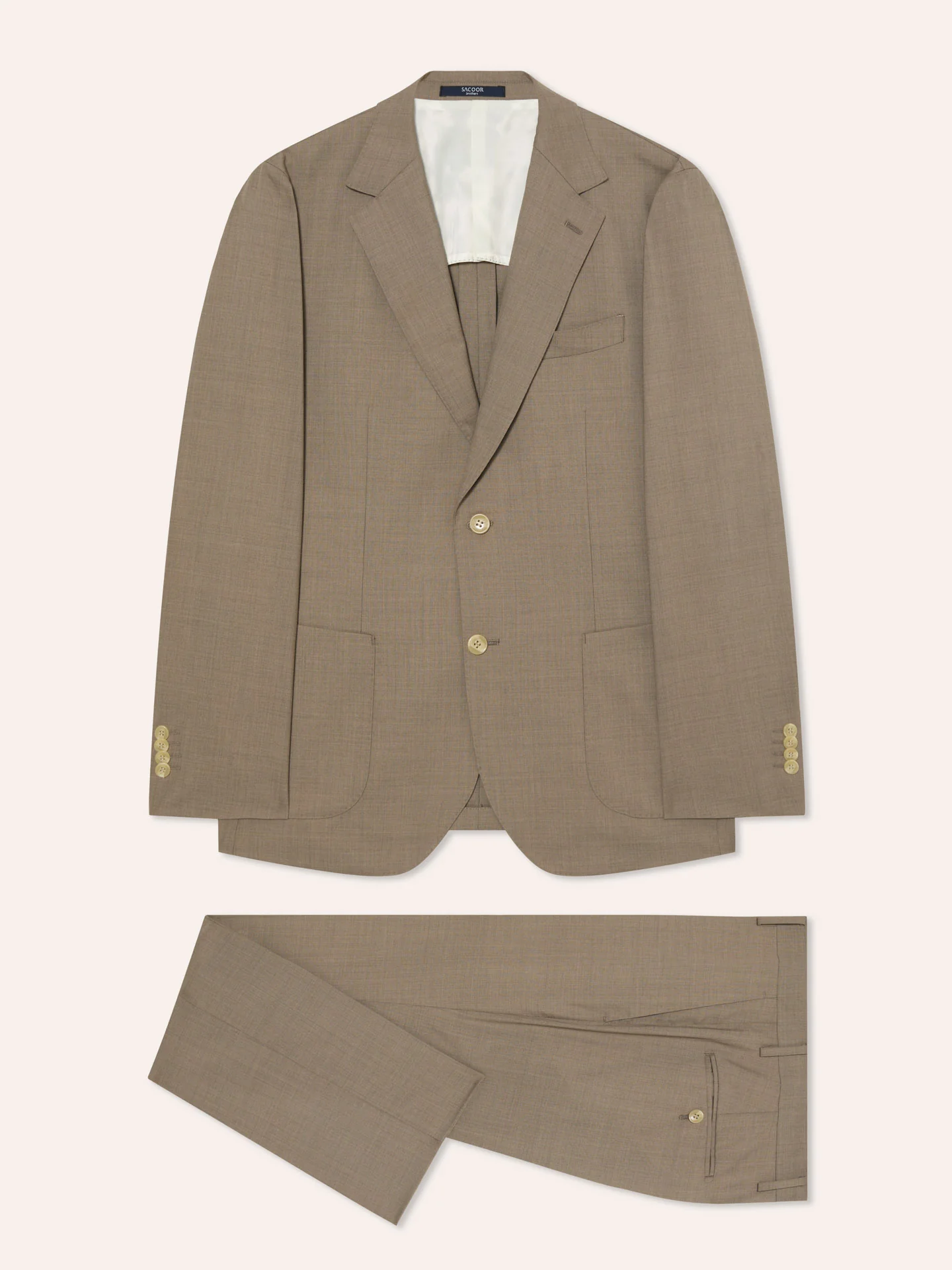 Slim Fit Mélange Suit in Wool - Image 5