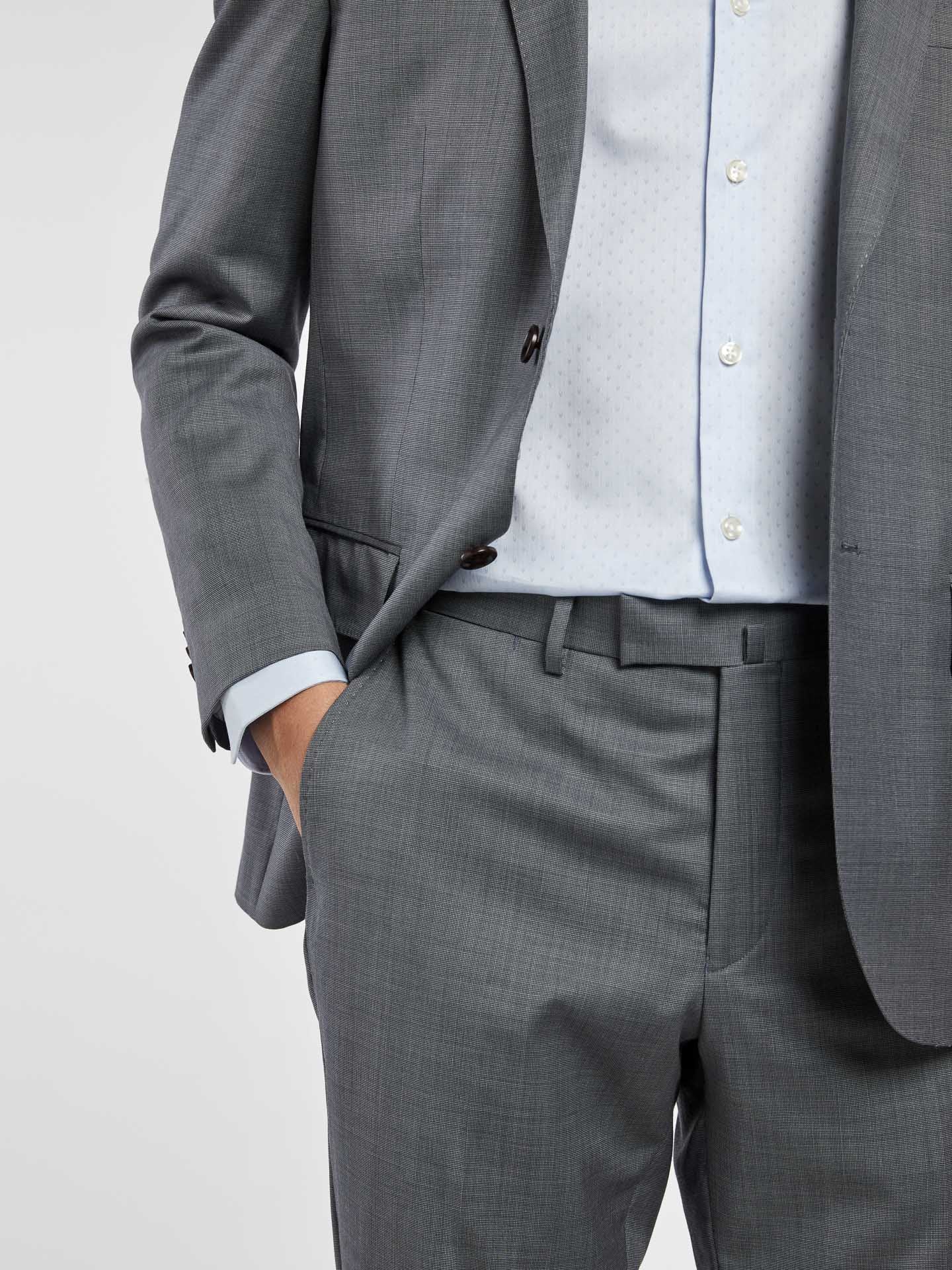 Slim fit nailhead business suit - Image 5