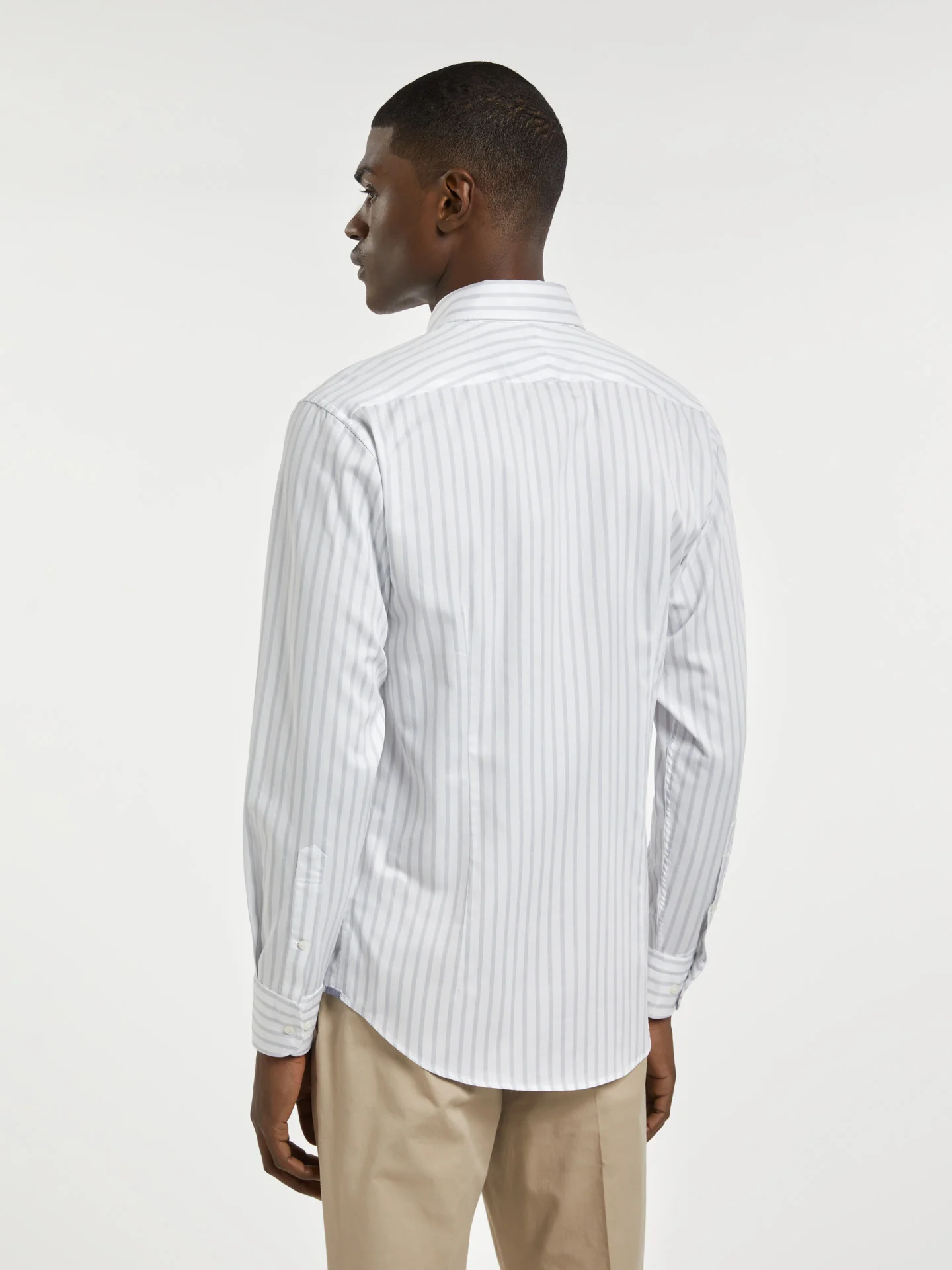 Slim fit new formal pastel striped shirt - Image 3