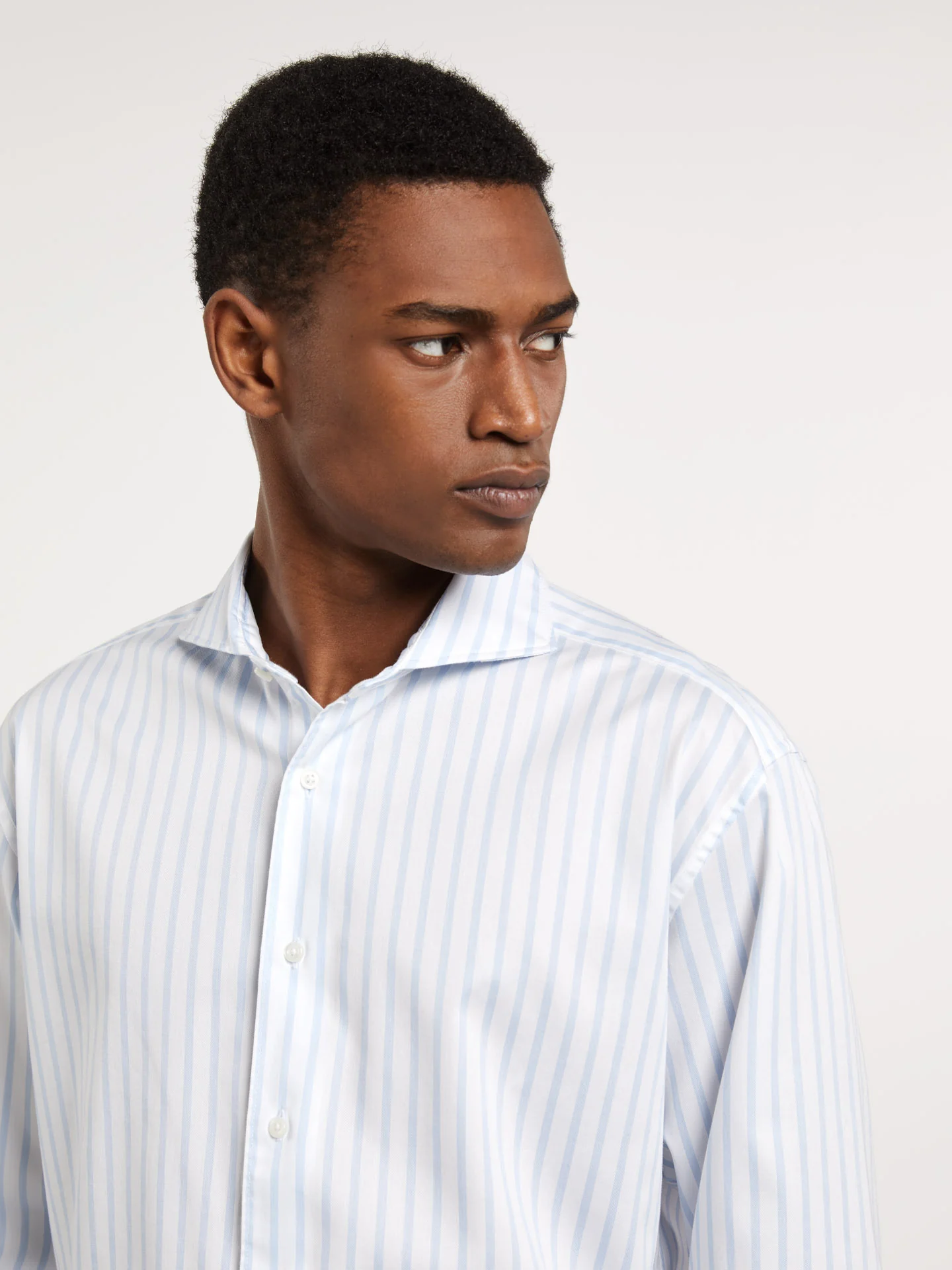 Slim fit new formal pastel striped shirt - Image 3