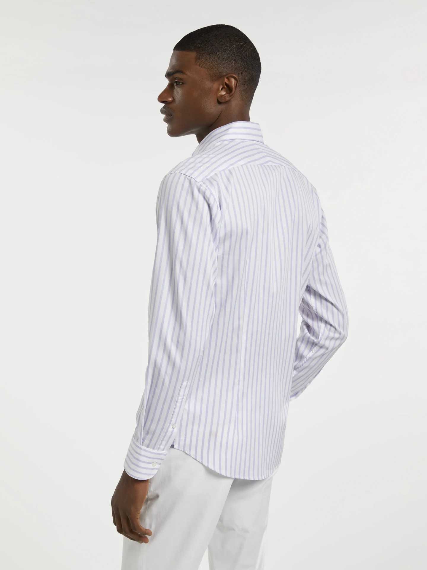 Slim fit new formal pastel striped shirt - Image 3
