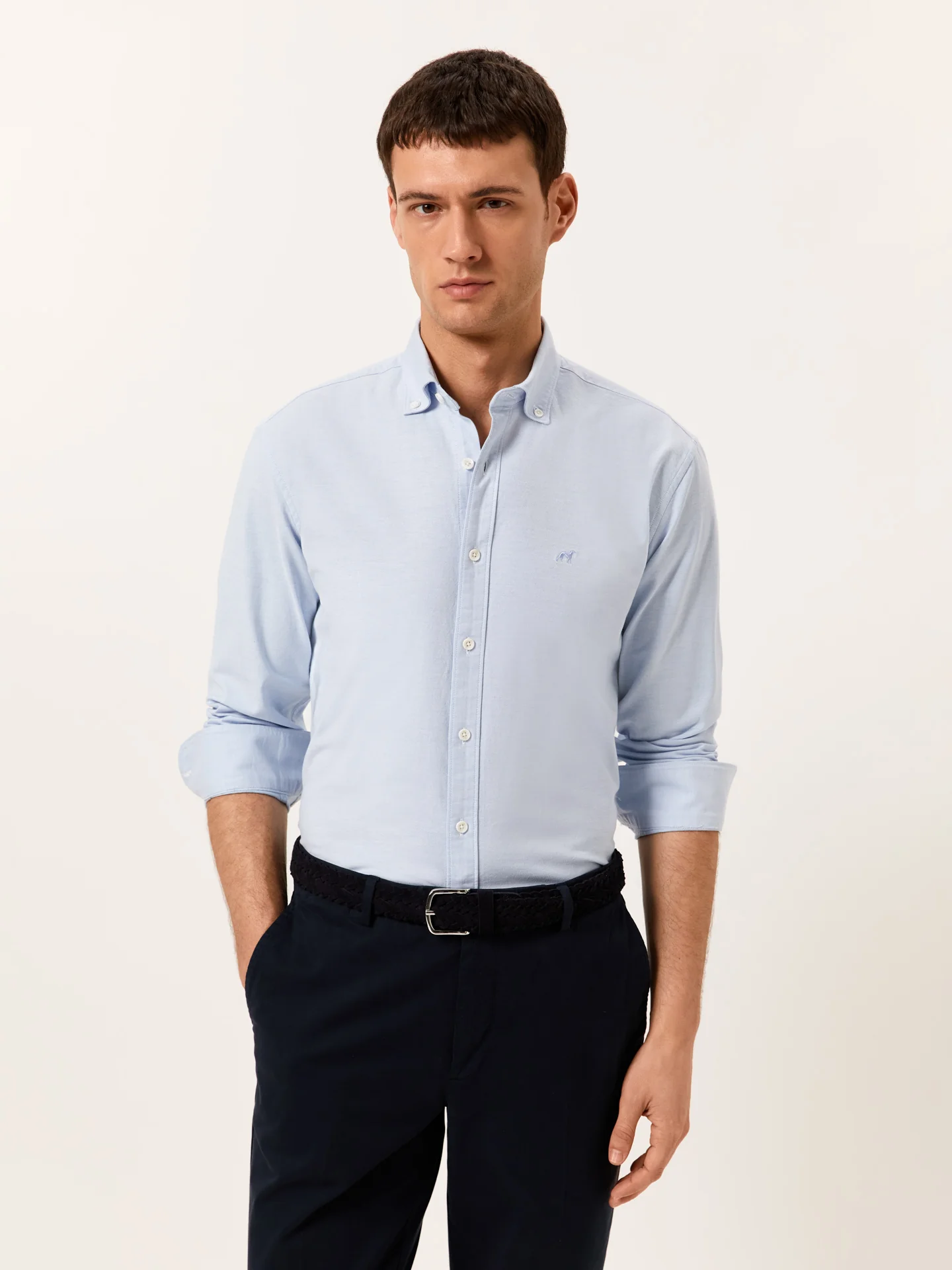 Slim Fit Oxford Shirt in Comfort Cotton - Image 3