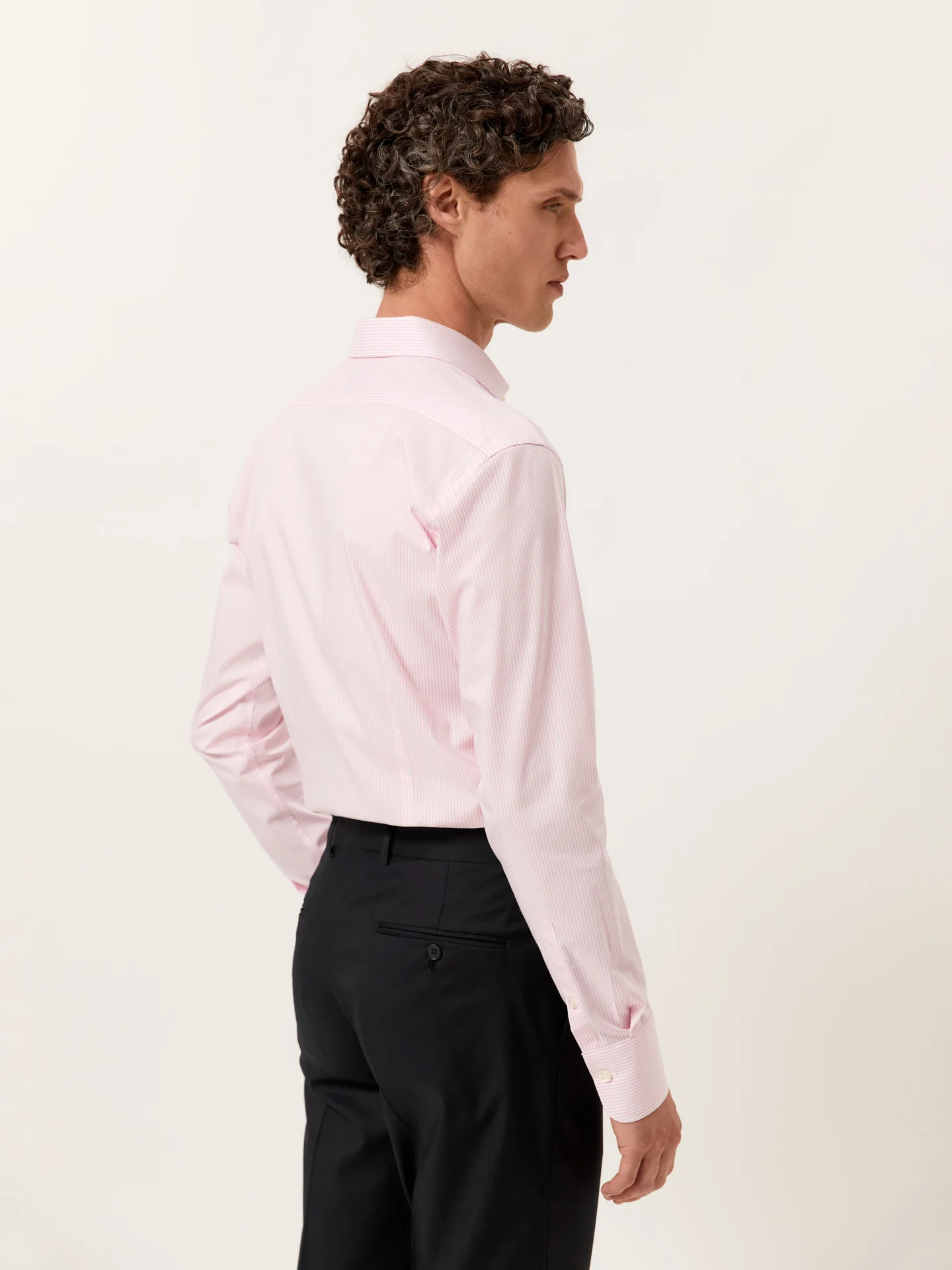 Slim Fit Performance Striped Shirt with Dublin Collar - Image 3