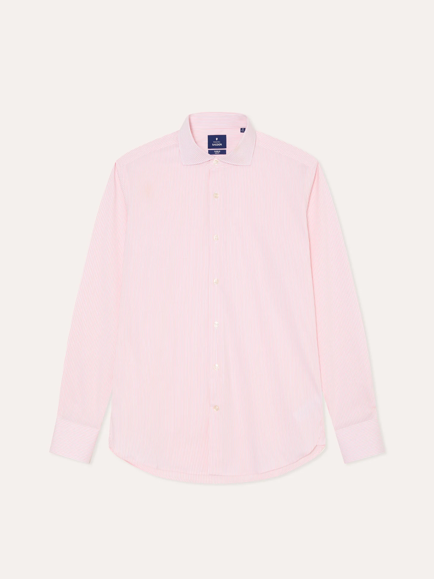 Slim Fit Performance Striped Shirt with Dublin Collar - Image 4