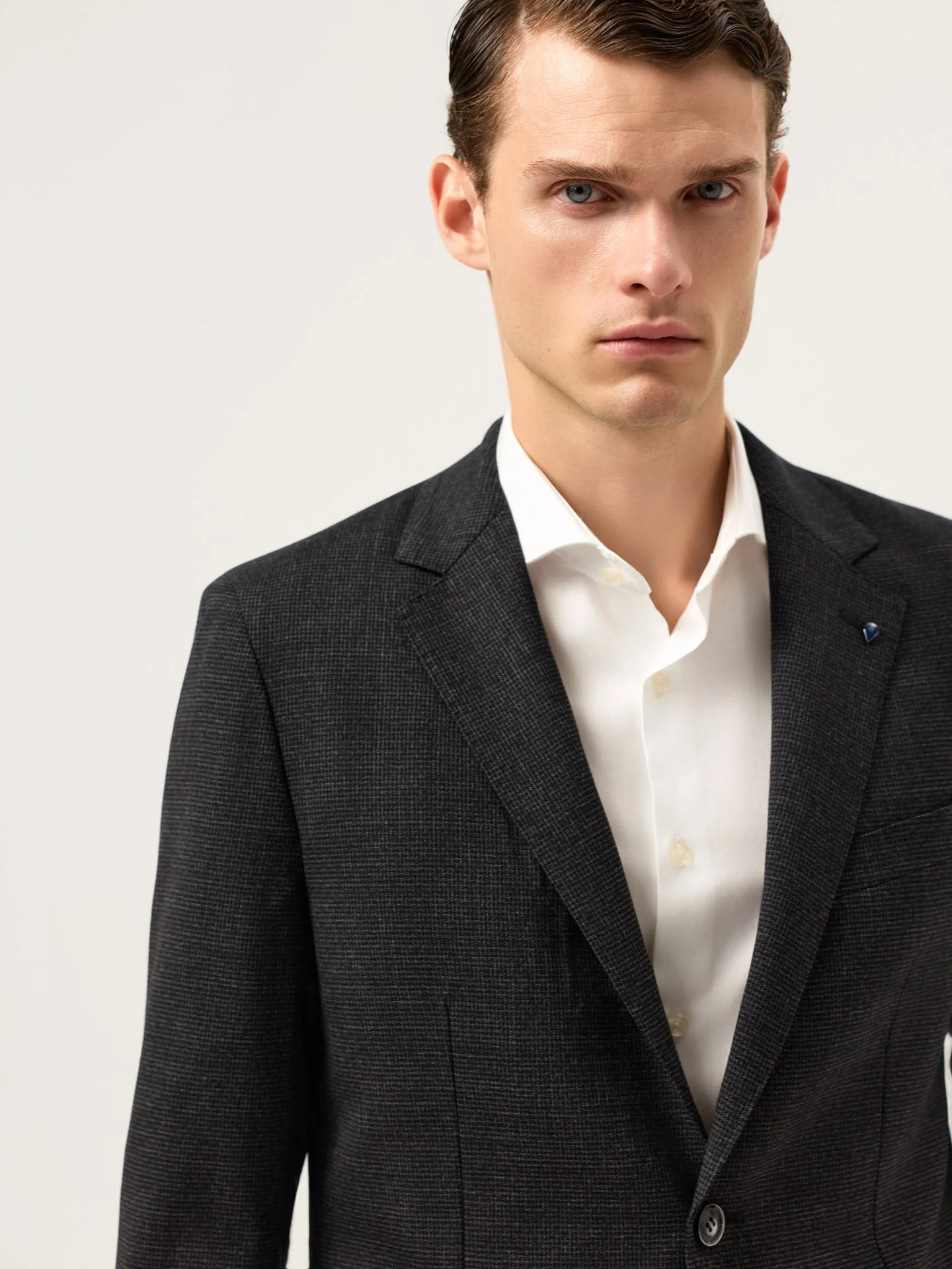 Slim Fit Pied-de-Poule Travel Suit - Image 3