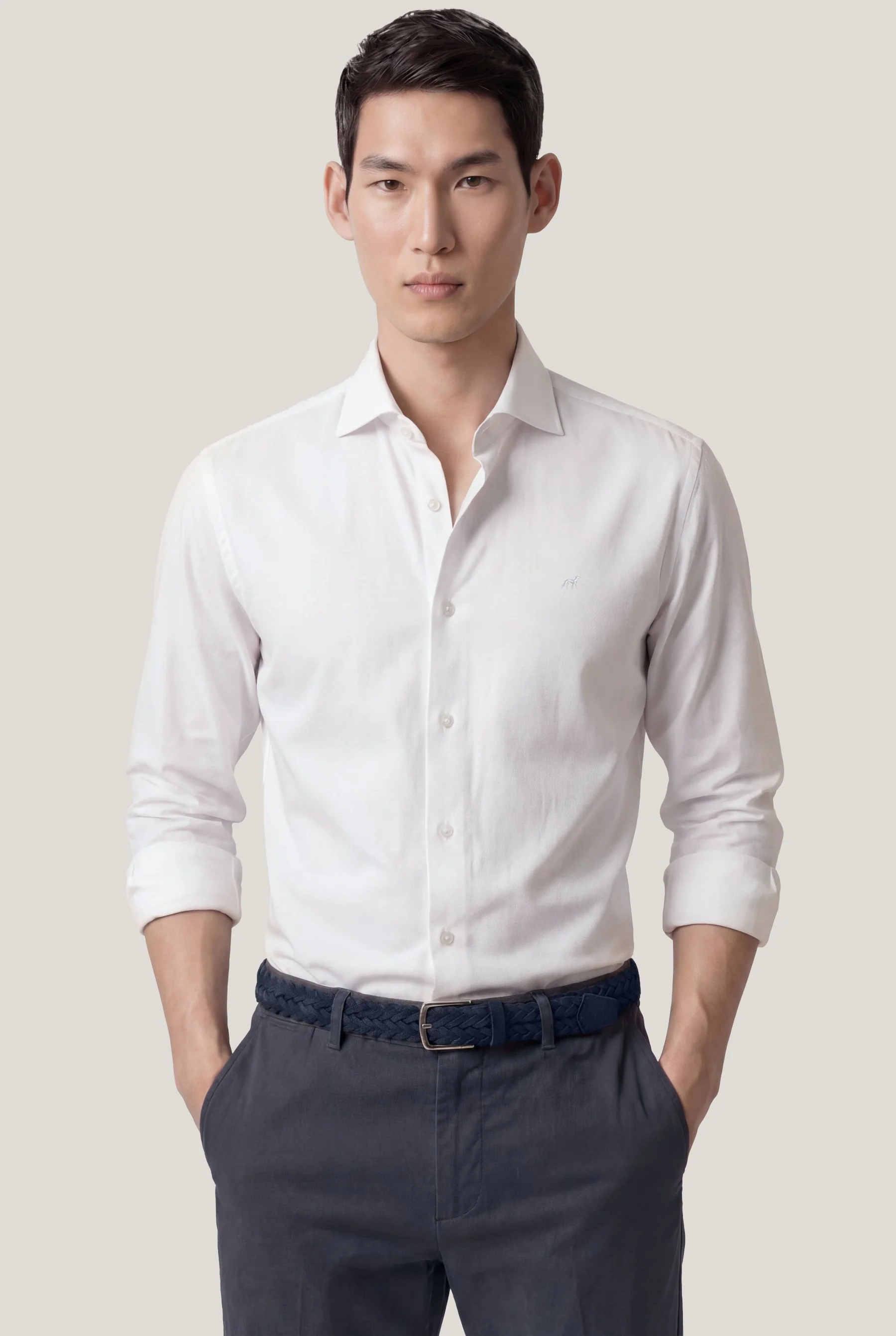 Slim fit Pied Poule Linen blend Blazer - Image 4