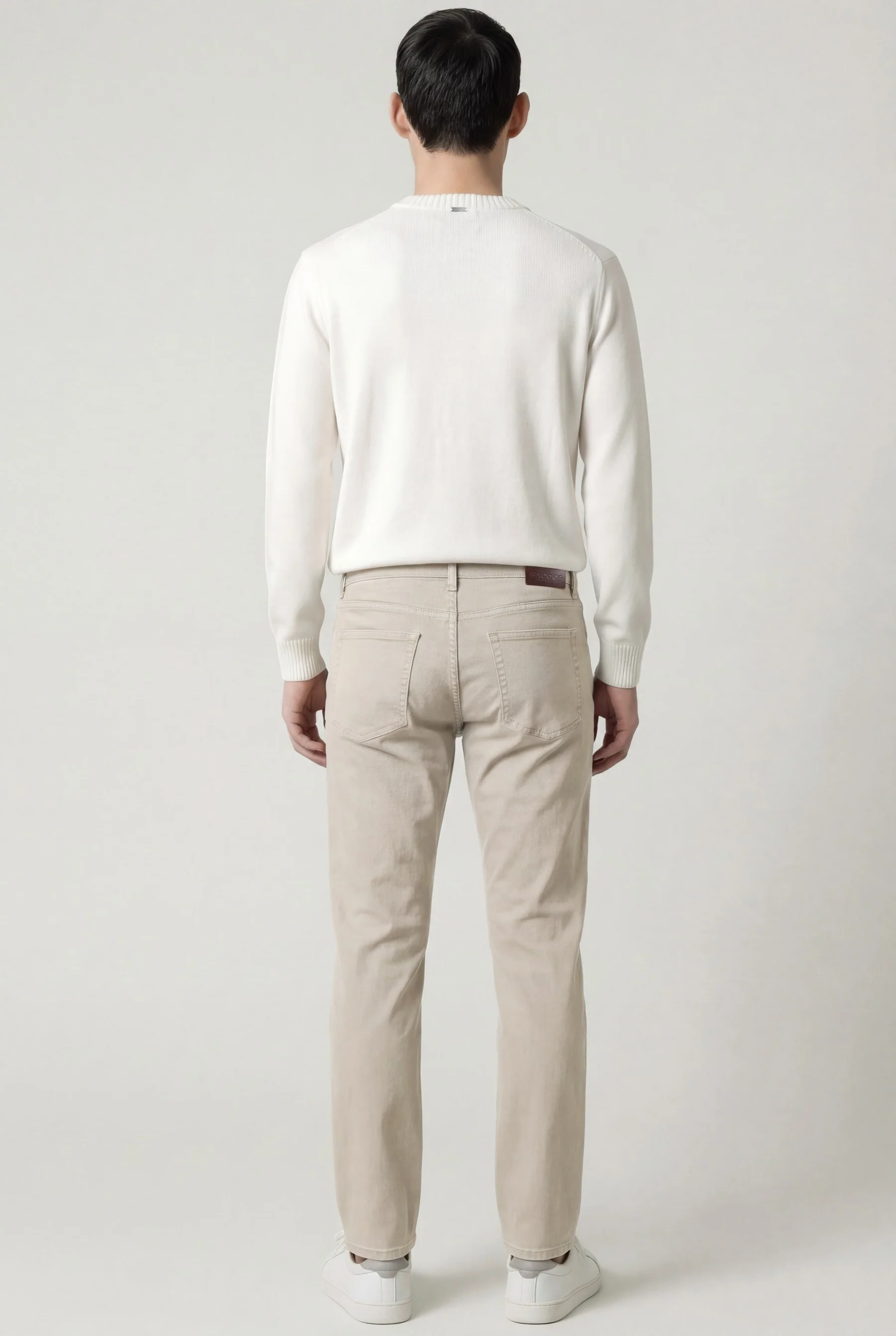 Slim Fit Pigment-Dyed trousers In Tencel Cotton And Elastane Blend - Image 15