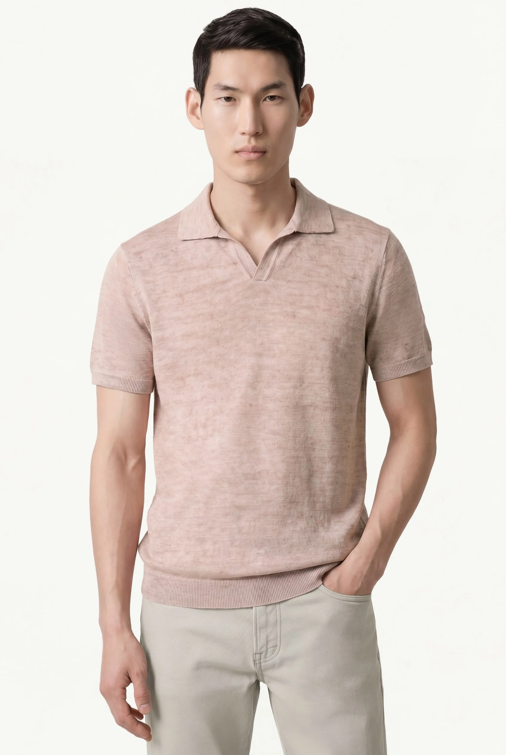 Slim Fit Pigment-Dyed trousers In Tencel Cotton And Elastane Blend - Image 16
