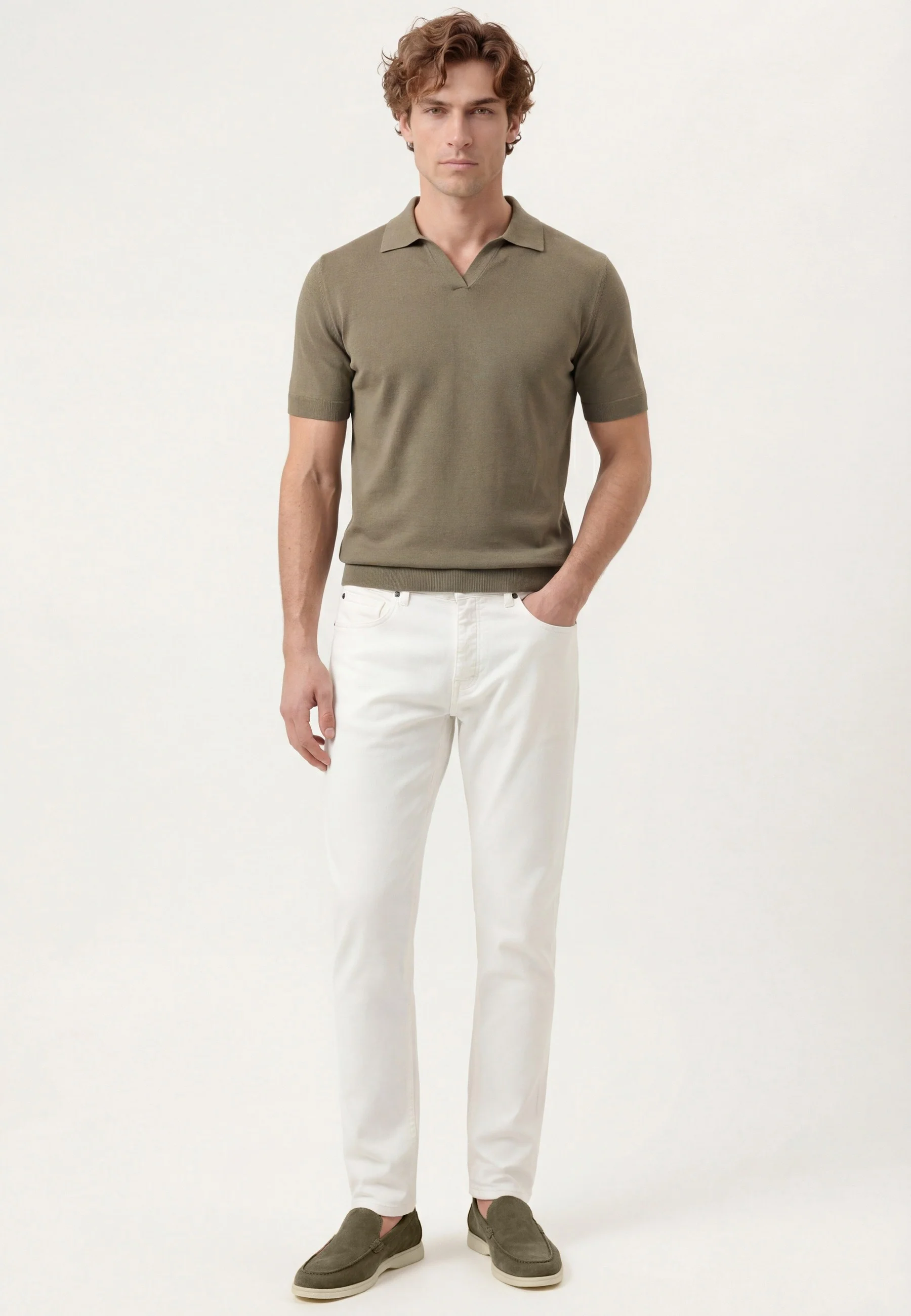 Slim Fit Pigment-Dyed trousers In Tencel Cotton And Elastane Blend - Image 20