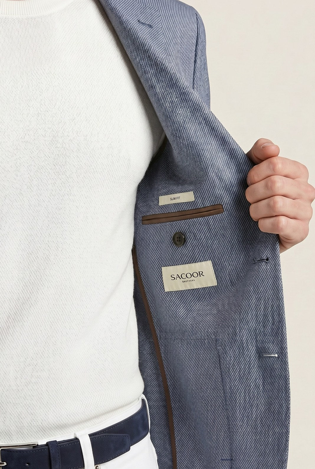 Slim Fit Pigment-Dyed trousers In Tencel Cotton And Elastane Blend - Image 29