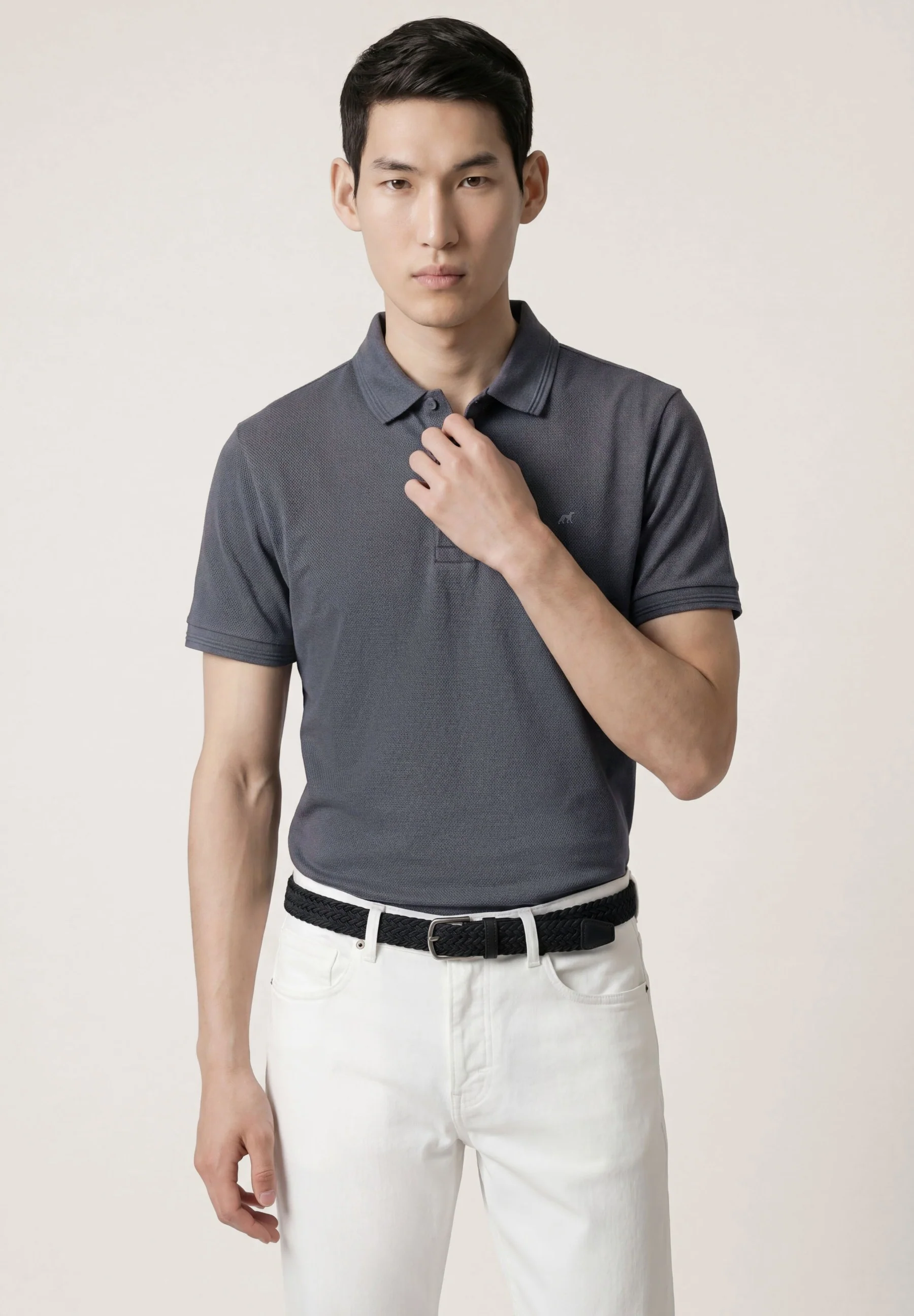 Slim Fit Pigment-Dyed trousers In Tencel Cotton And Elastane Blend - Image 40