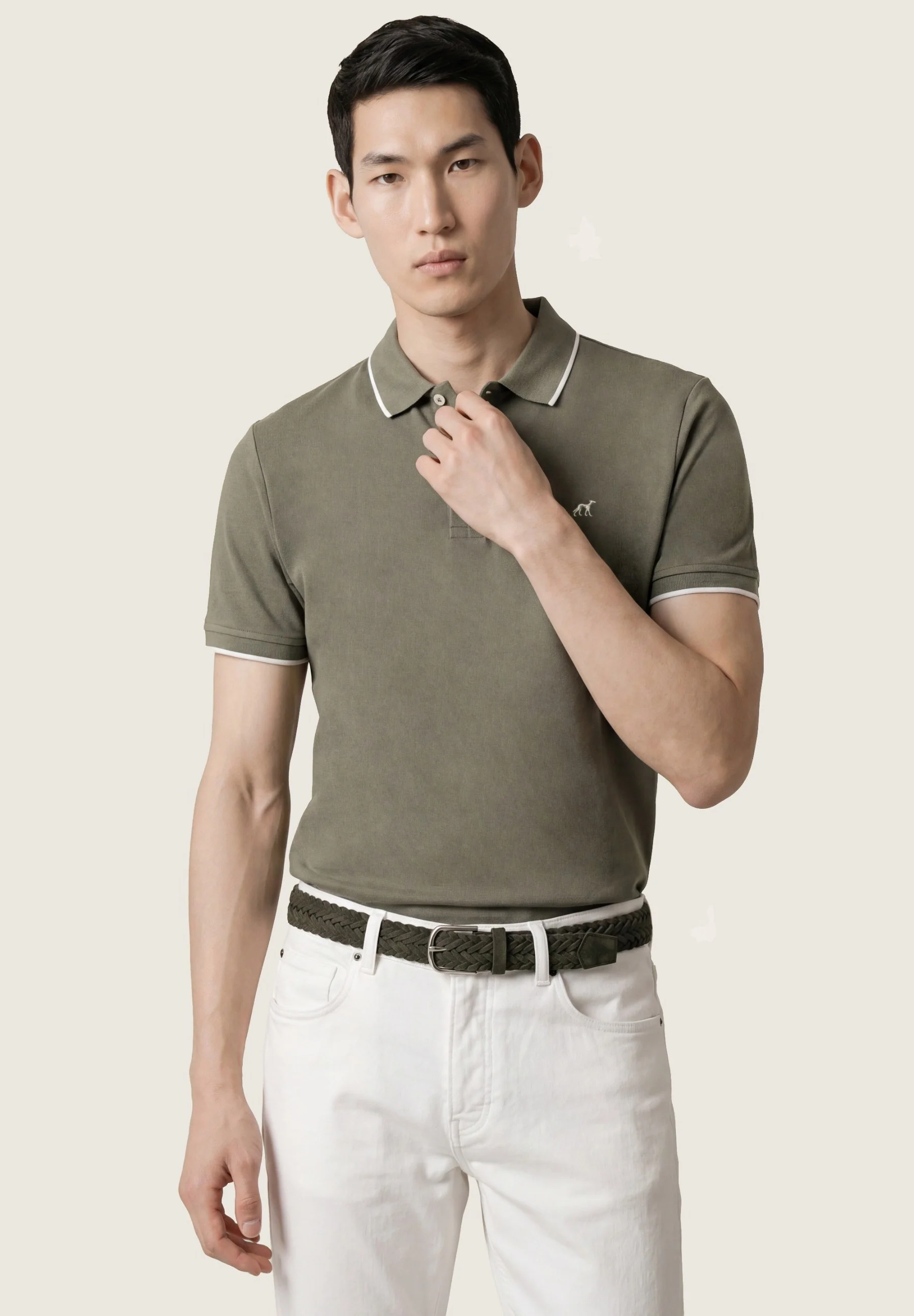 Slim Fit Pigment-Dyed trousers In Tencel Cotton And Elastane Blend - Image 45