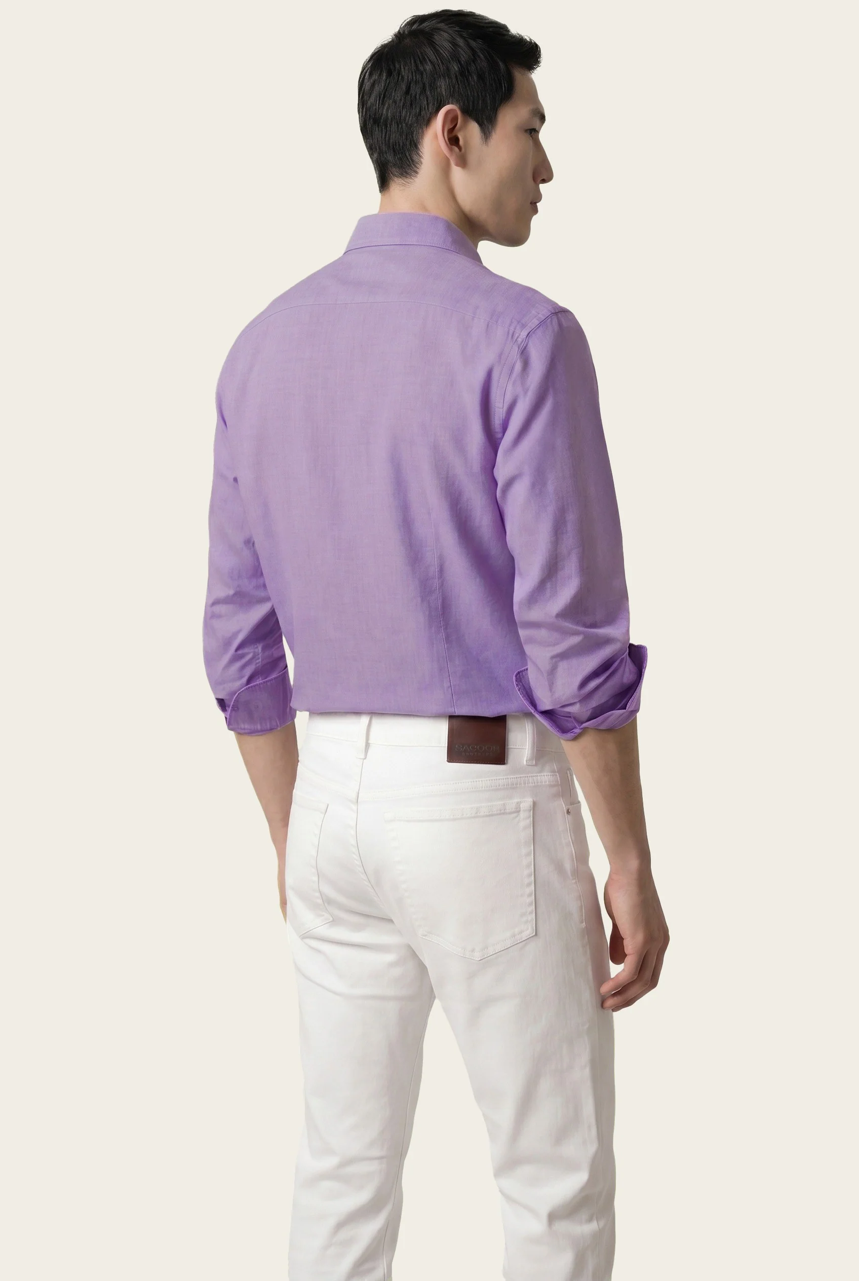 Slim Fit Pigment-Dyed trousers In Tencel Cotton And Elastane Blend - Image 57