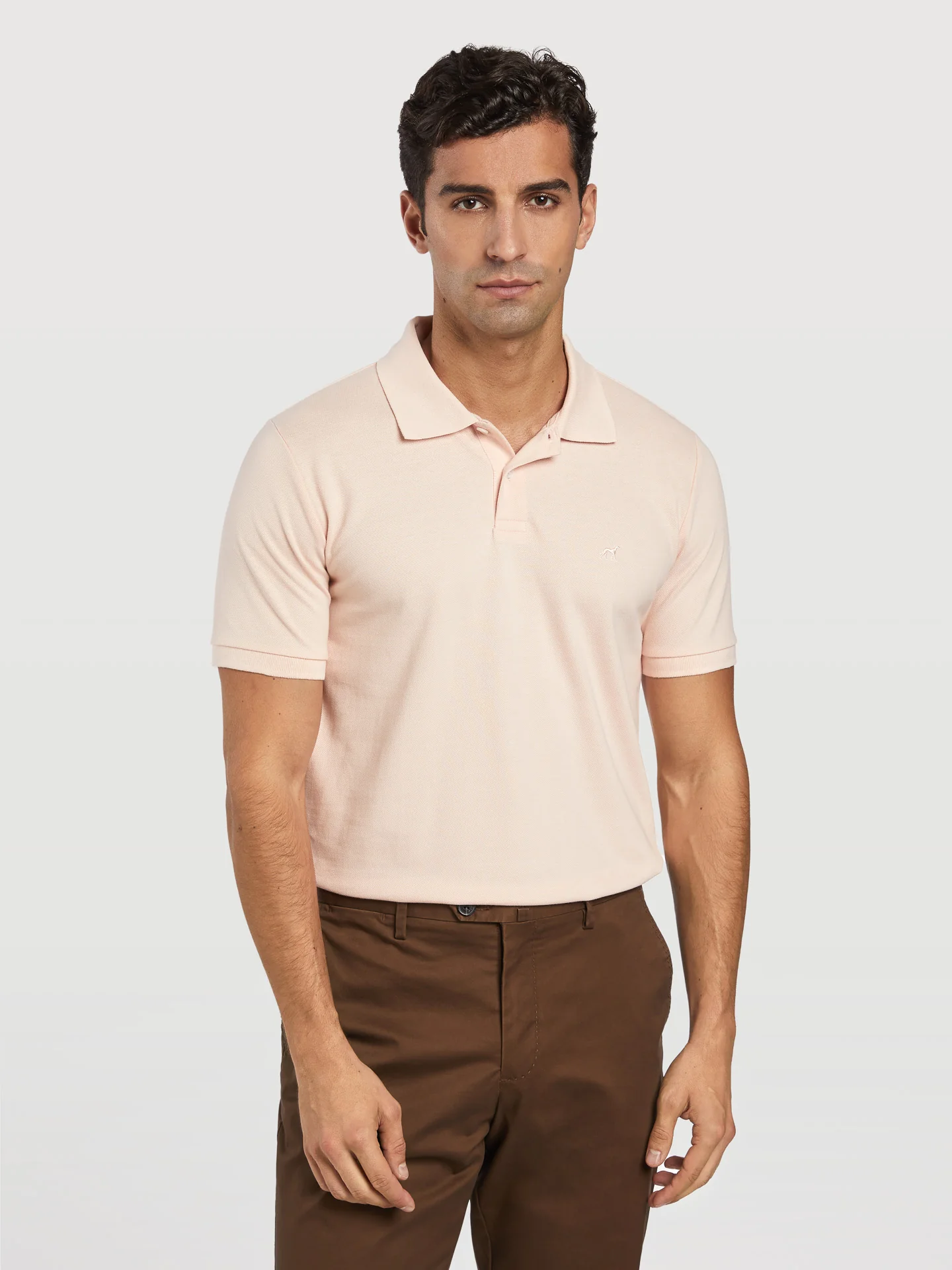 Slim fit piqué polo shirt - Image 12