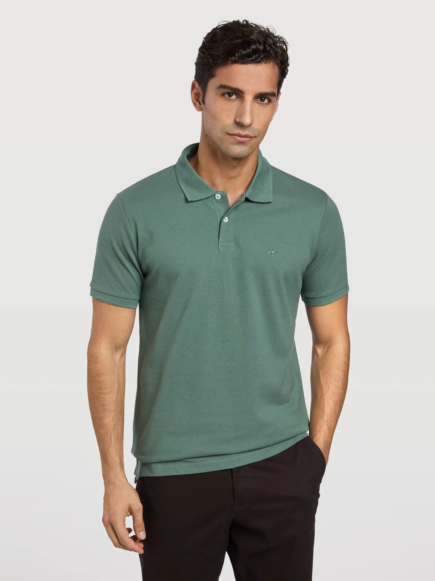 Slim fit piqué polo shirt - Image 9