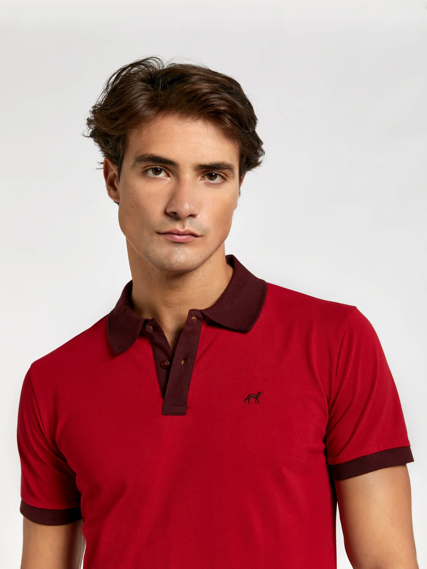 Slim fit piqué polo shirt with contrast colour - Image 14