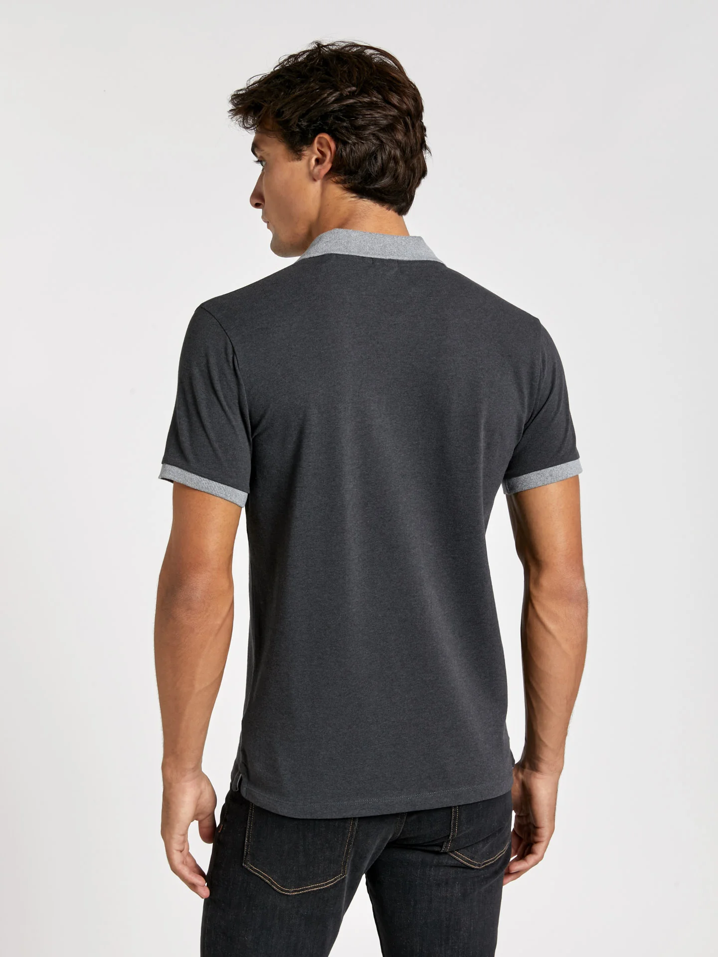 Slim fit piqué polo shirt with contrast colour - Image 6