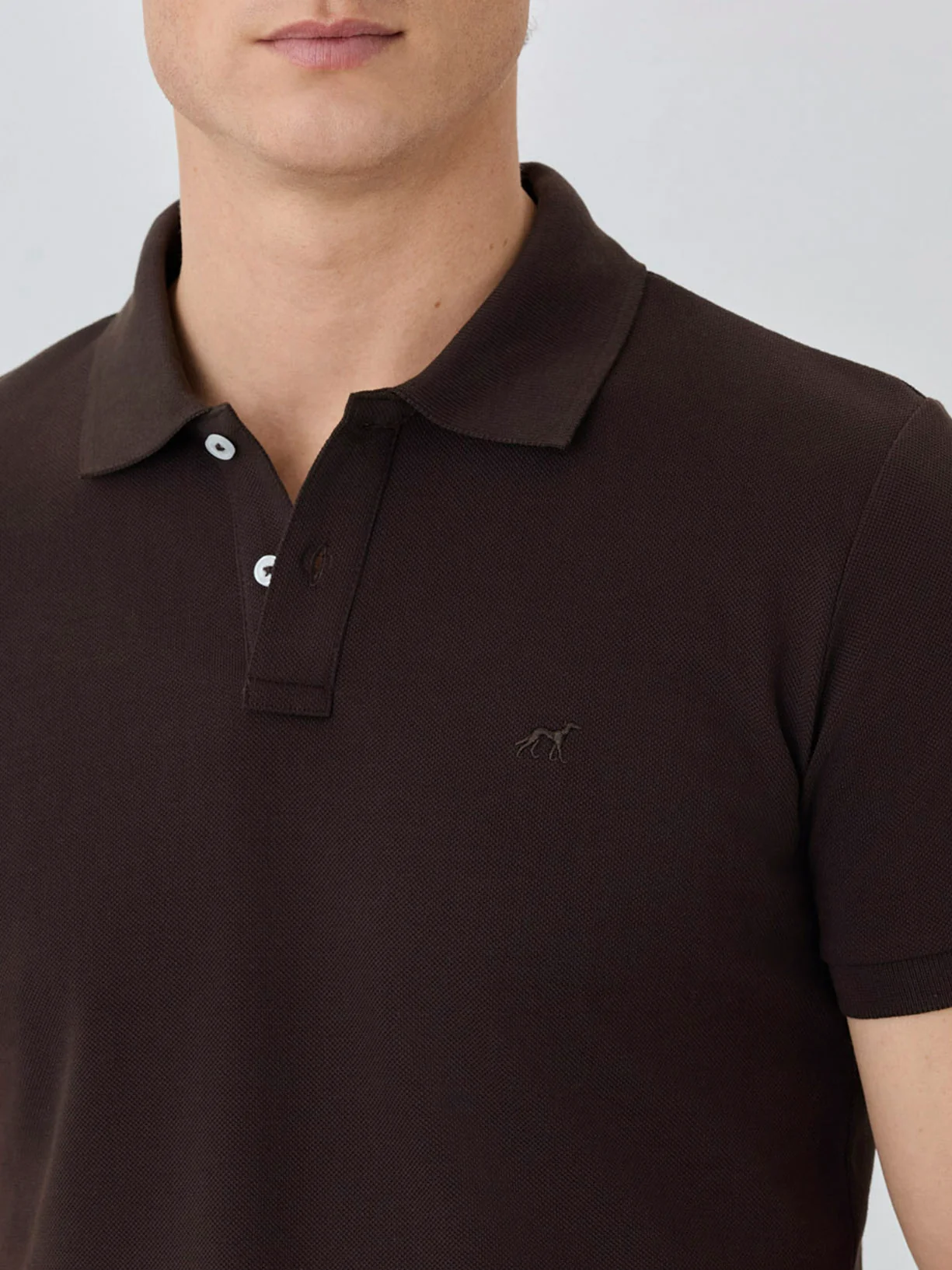 Slim Fit Piqué Polo With Logo Embroidery In BCI Cotton