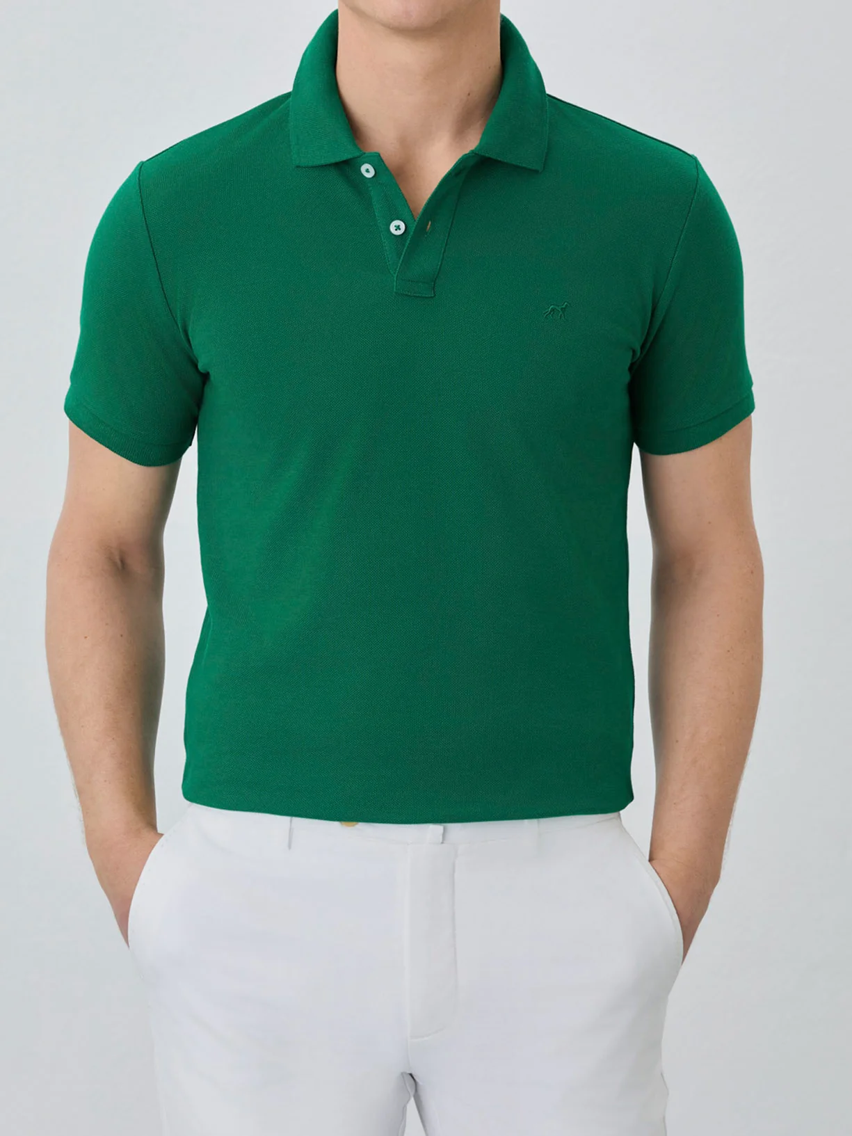 Slim Fit Piqué Polo With Logo Embroidery In BCI Cotton - Image 17