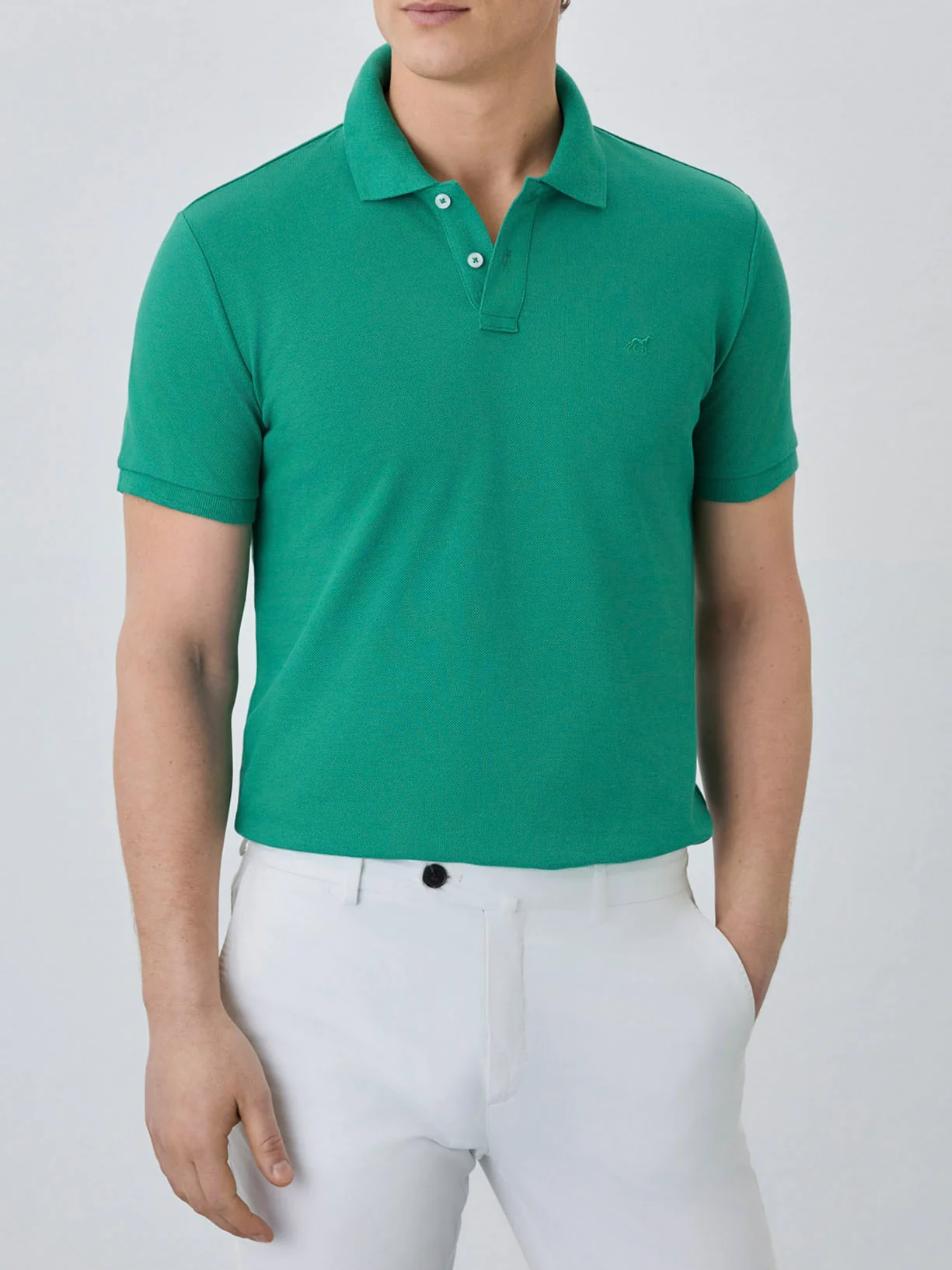 Slim Fit Piqué Polo With Logo Embroidery In BCI Cotton - Image 26