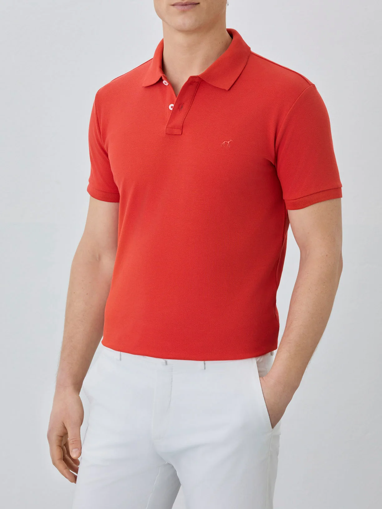 Slim Fit Piqué Polo With Logo Embroidery In BCI Cotton - Image 39