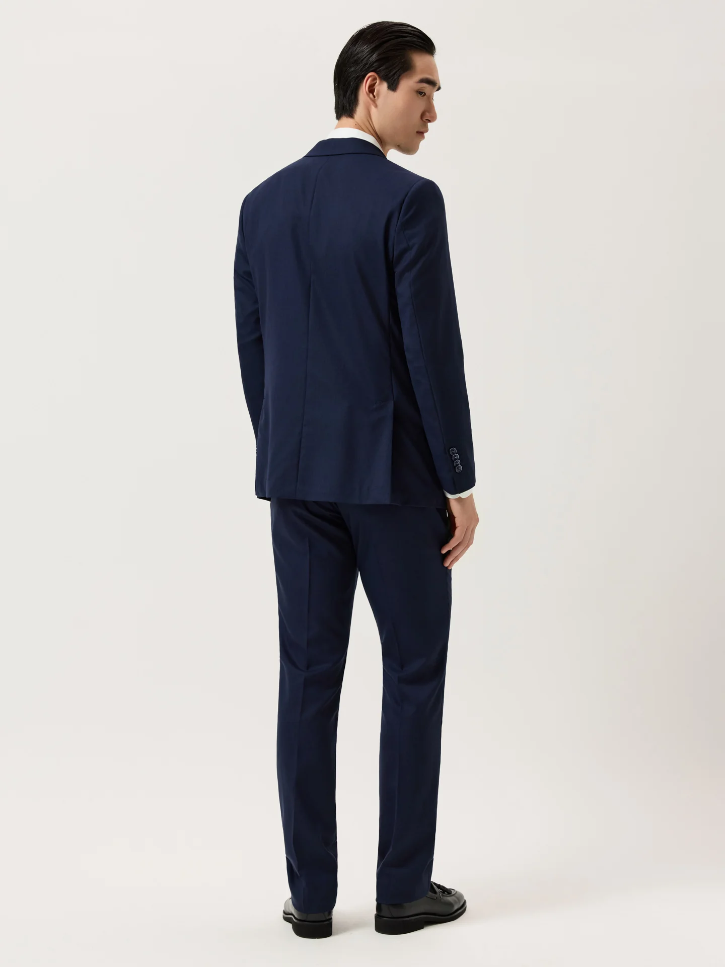 Slim Fit Plaid Wool Suit - Image 3