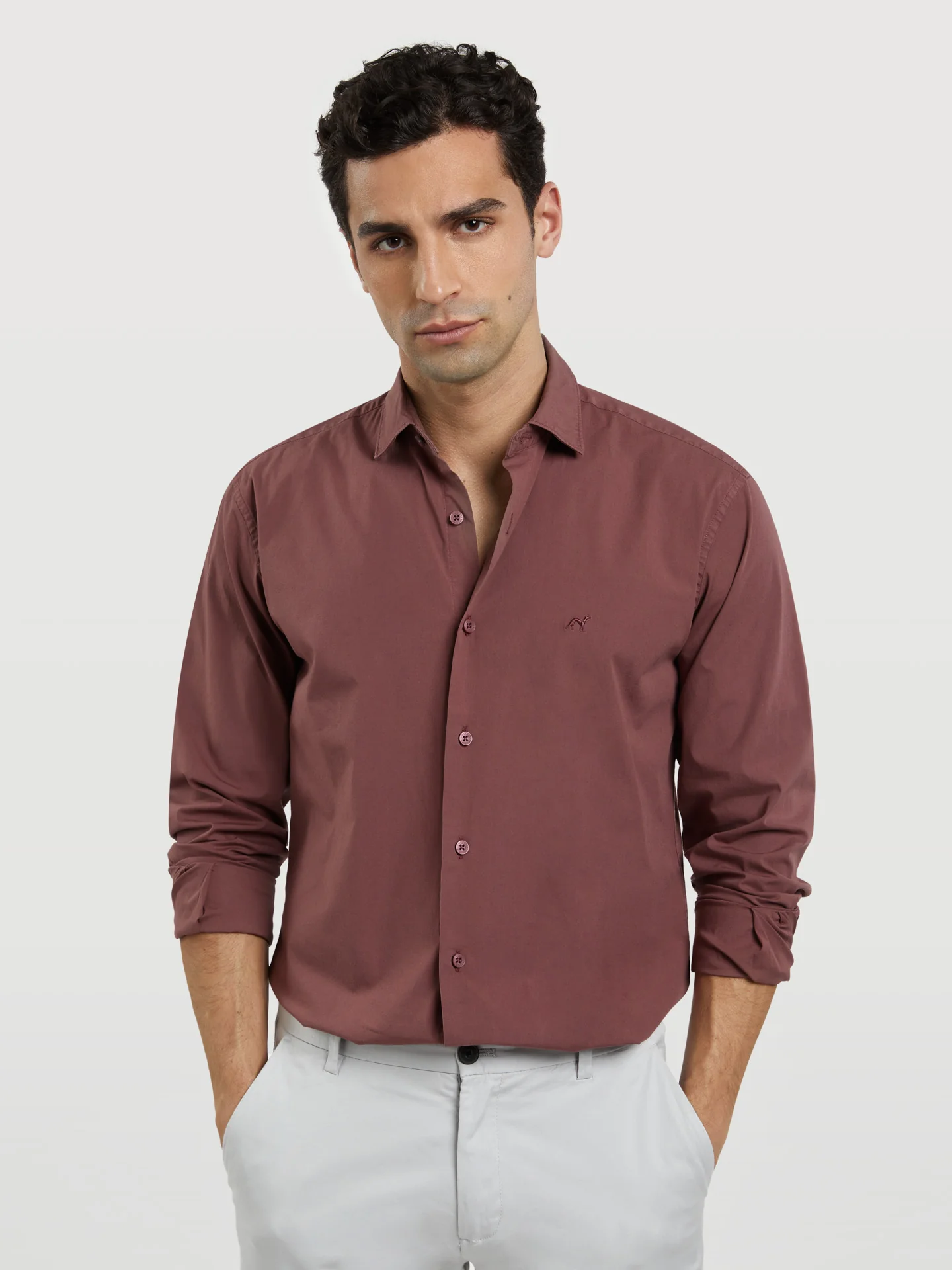 Slim fit poplin comfort shirt
