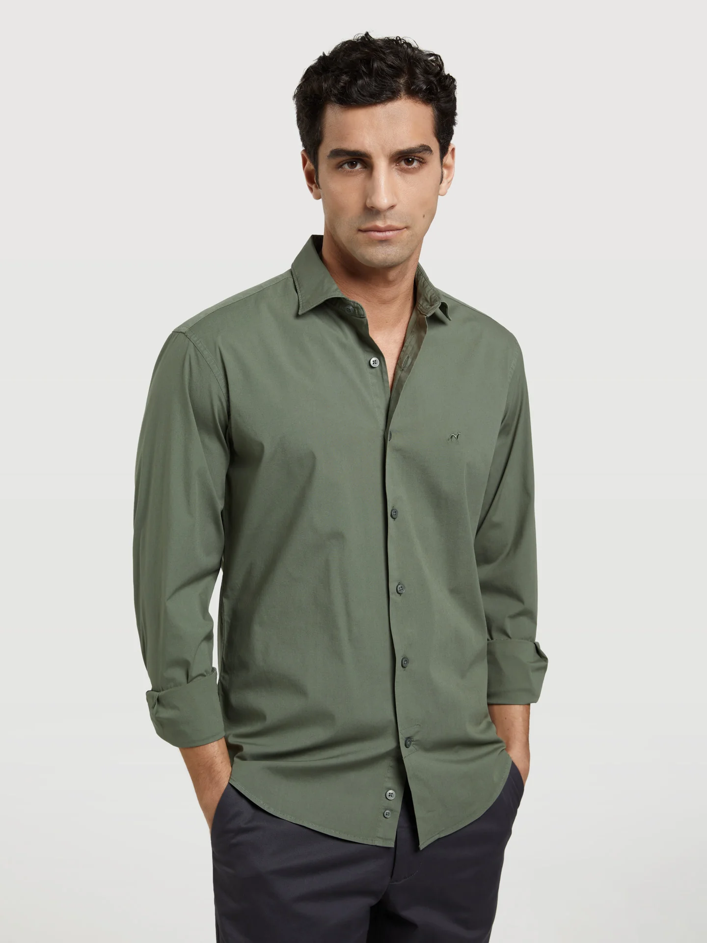 Slim fit poplin comfort shirt - Image 7