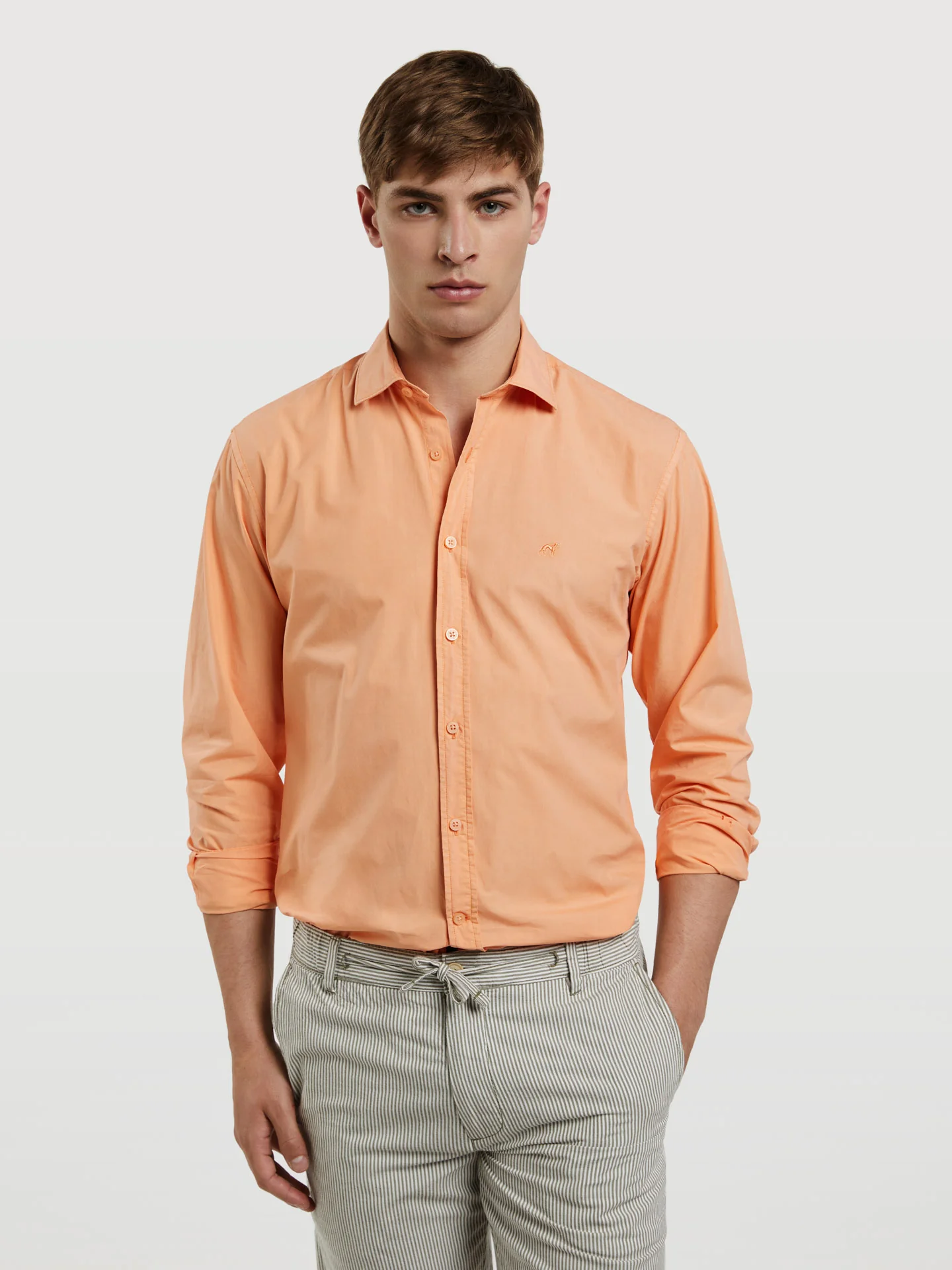 Slim fit poplin faded shirt - Image 16