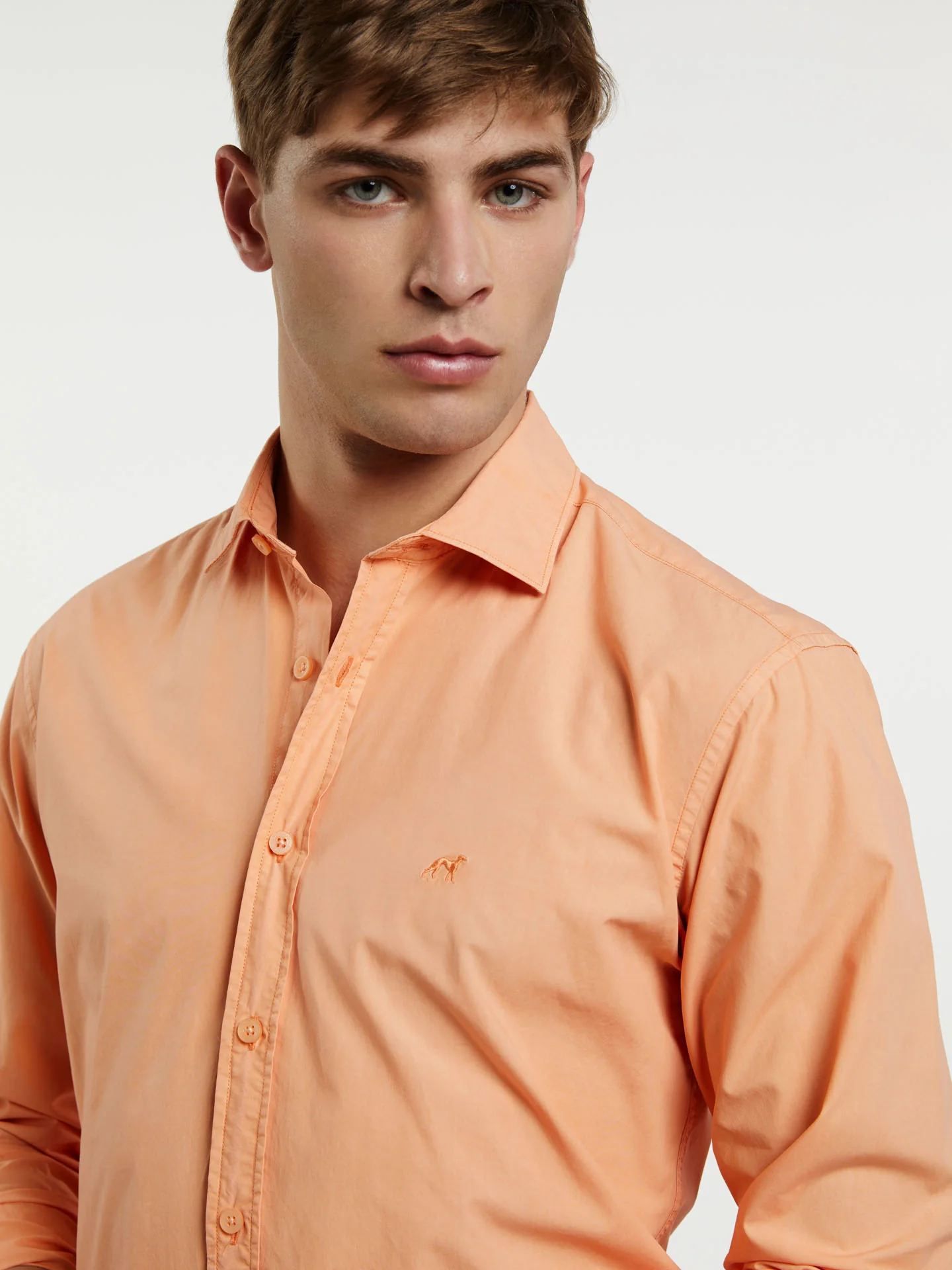 Slim fit poplin faded shirt - Image 17