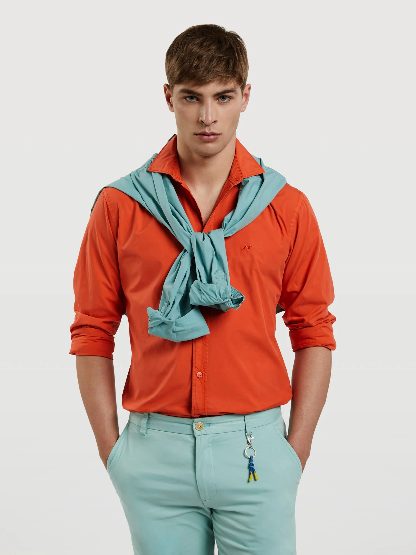 Slim fit poplin faded shirt - Image 25