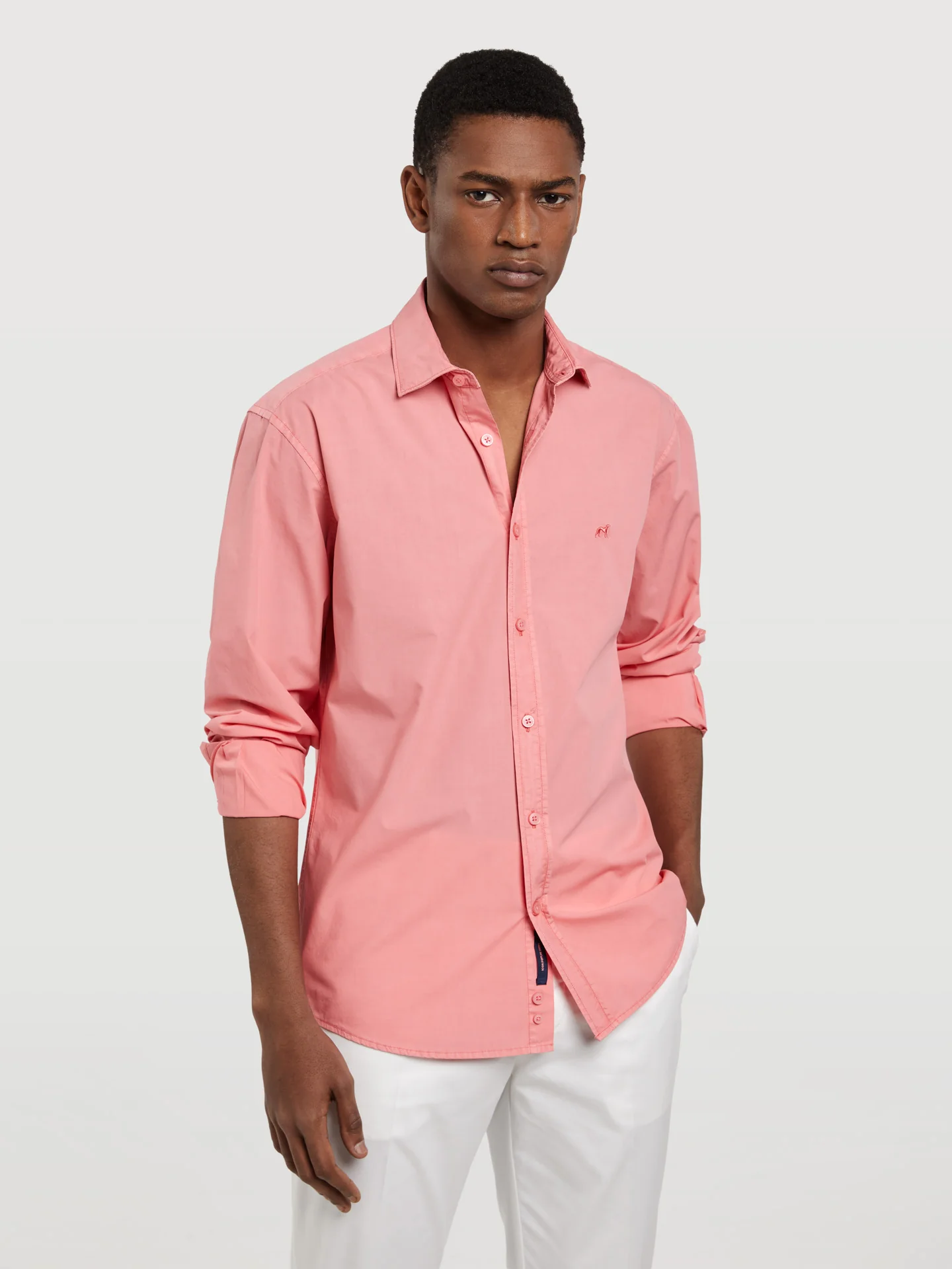 Slim fit poplin faded shirt - Image 28