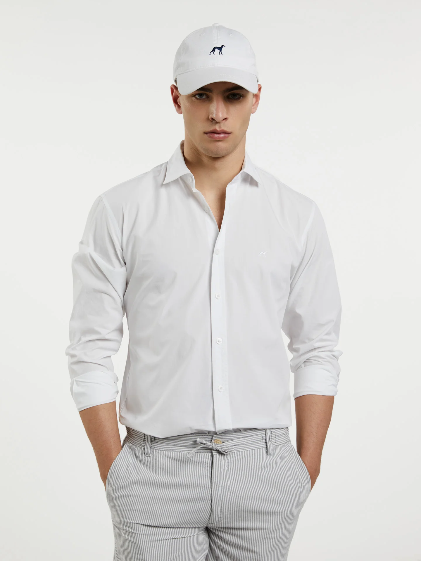 Slim fit poplin faded shirt - Image 32