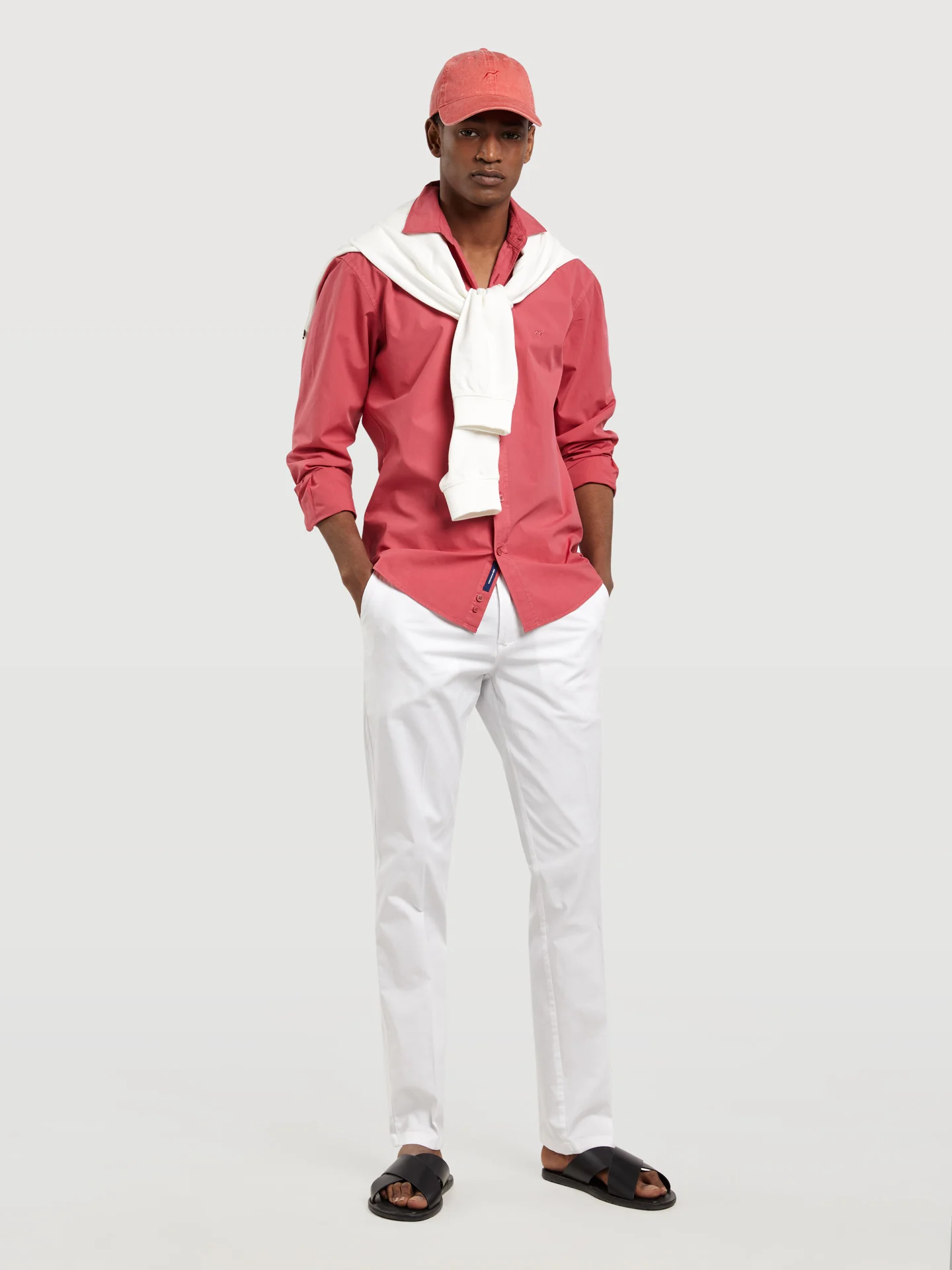 Slim fit poplin faded shirt - Image 4