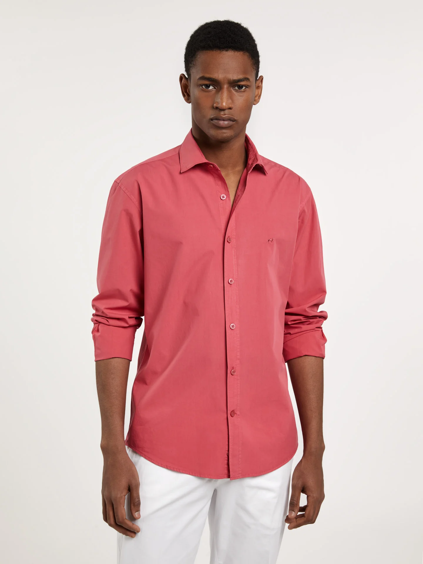 Slim fit poplin faded shirt - Image 5