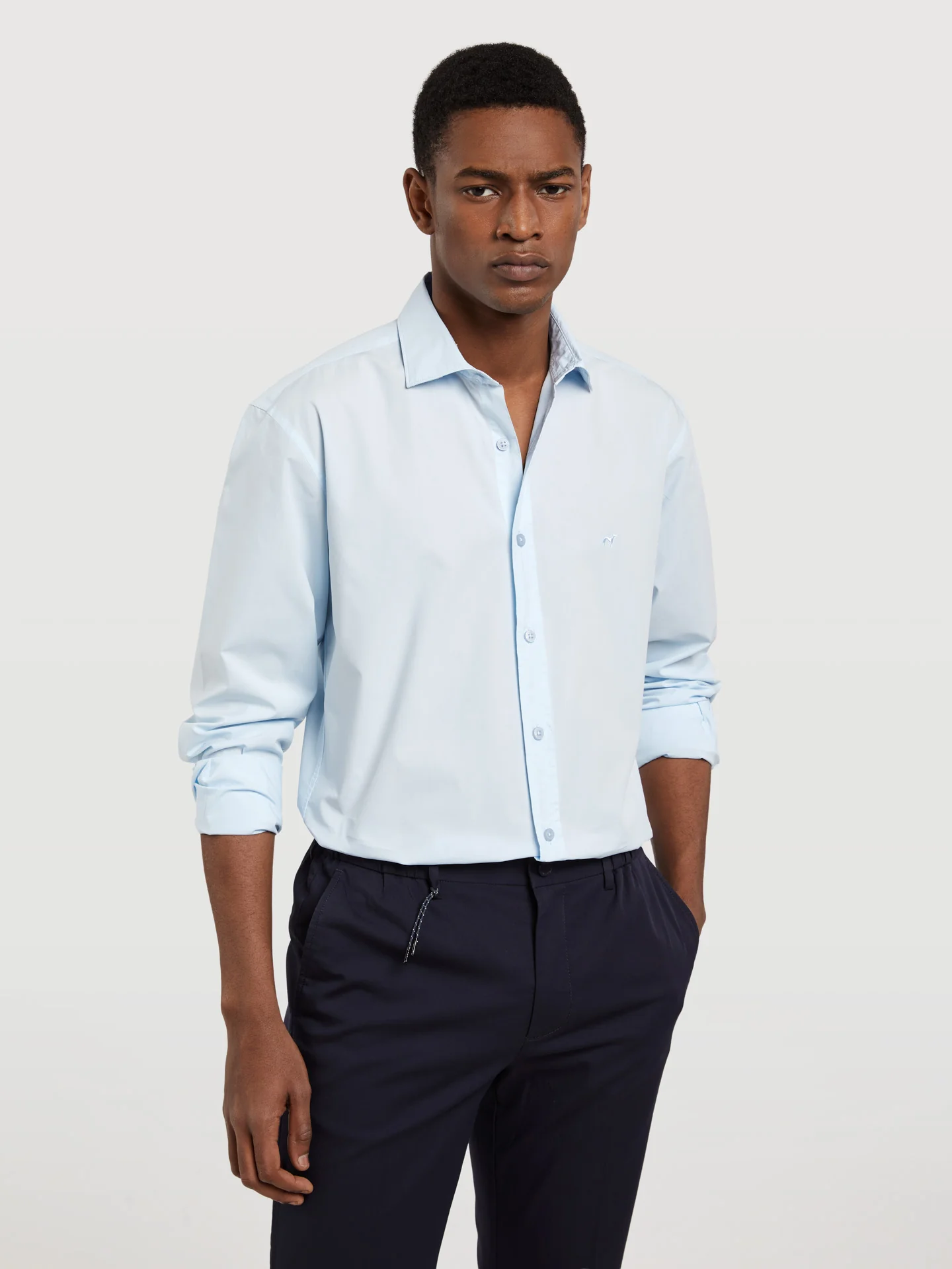 Slim fit poplin faded shirt - Image 7