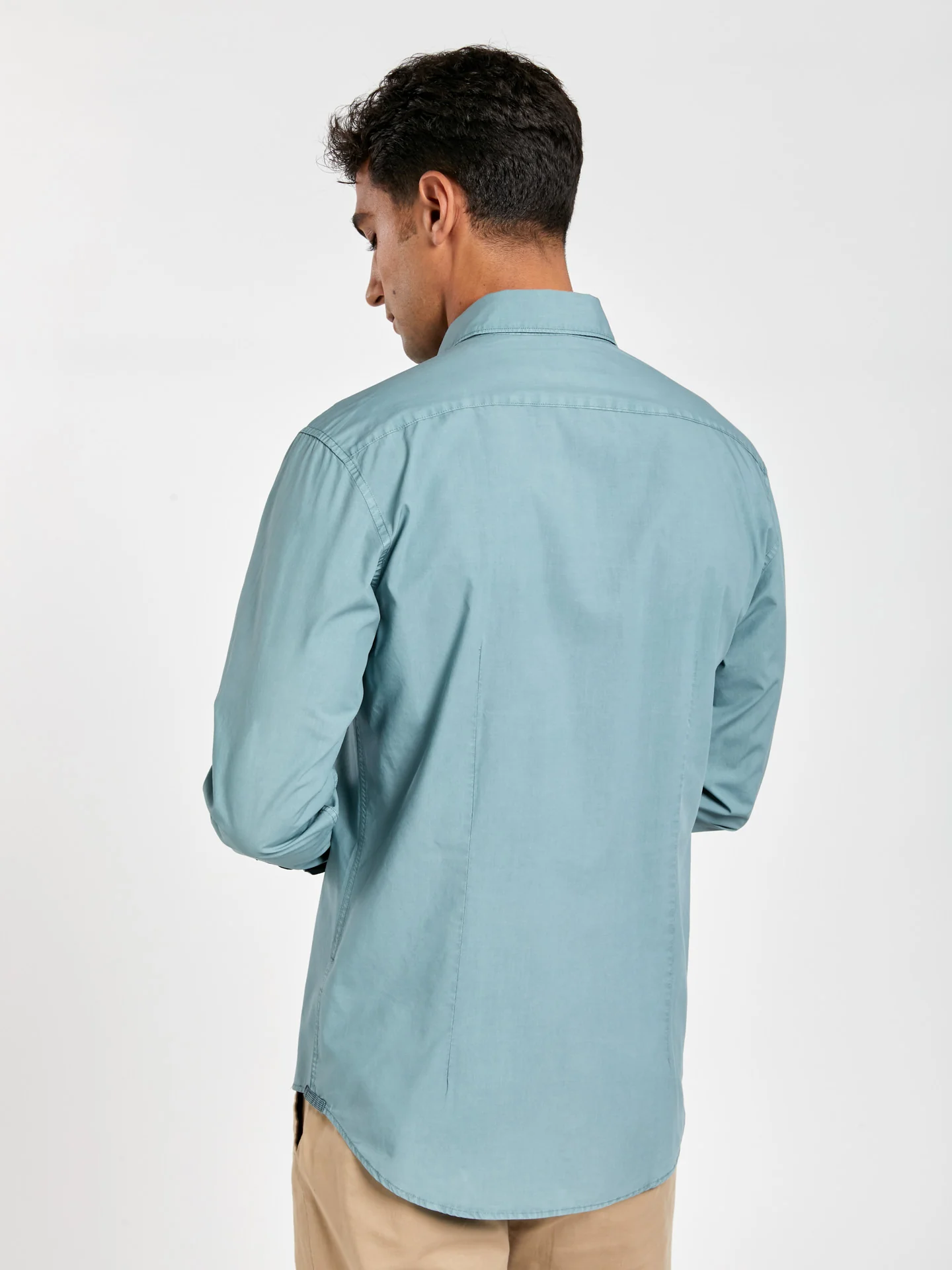 Slim fit poplin faded shirt - Image 13