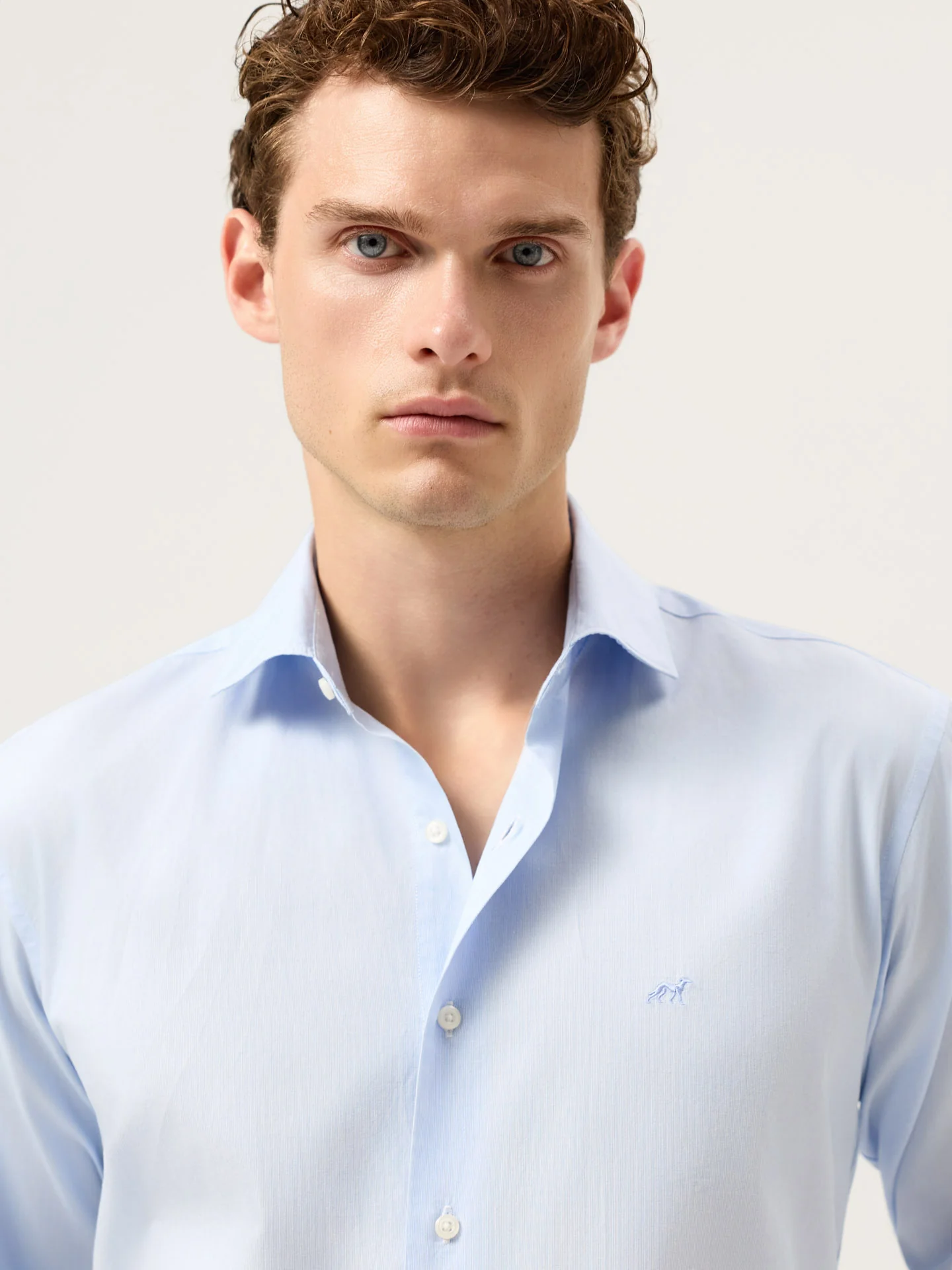 Slim Fit Pyrus Striped Shirt With Soft Satin Finish