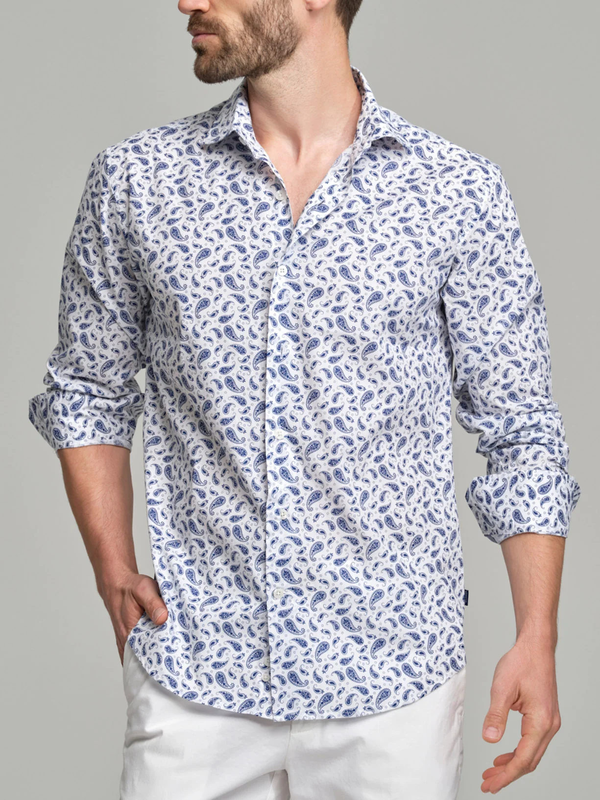 Slim fit Resort printed cotton casual shirt