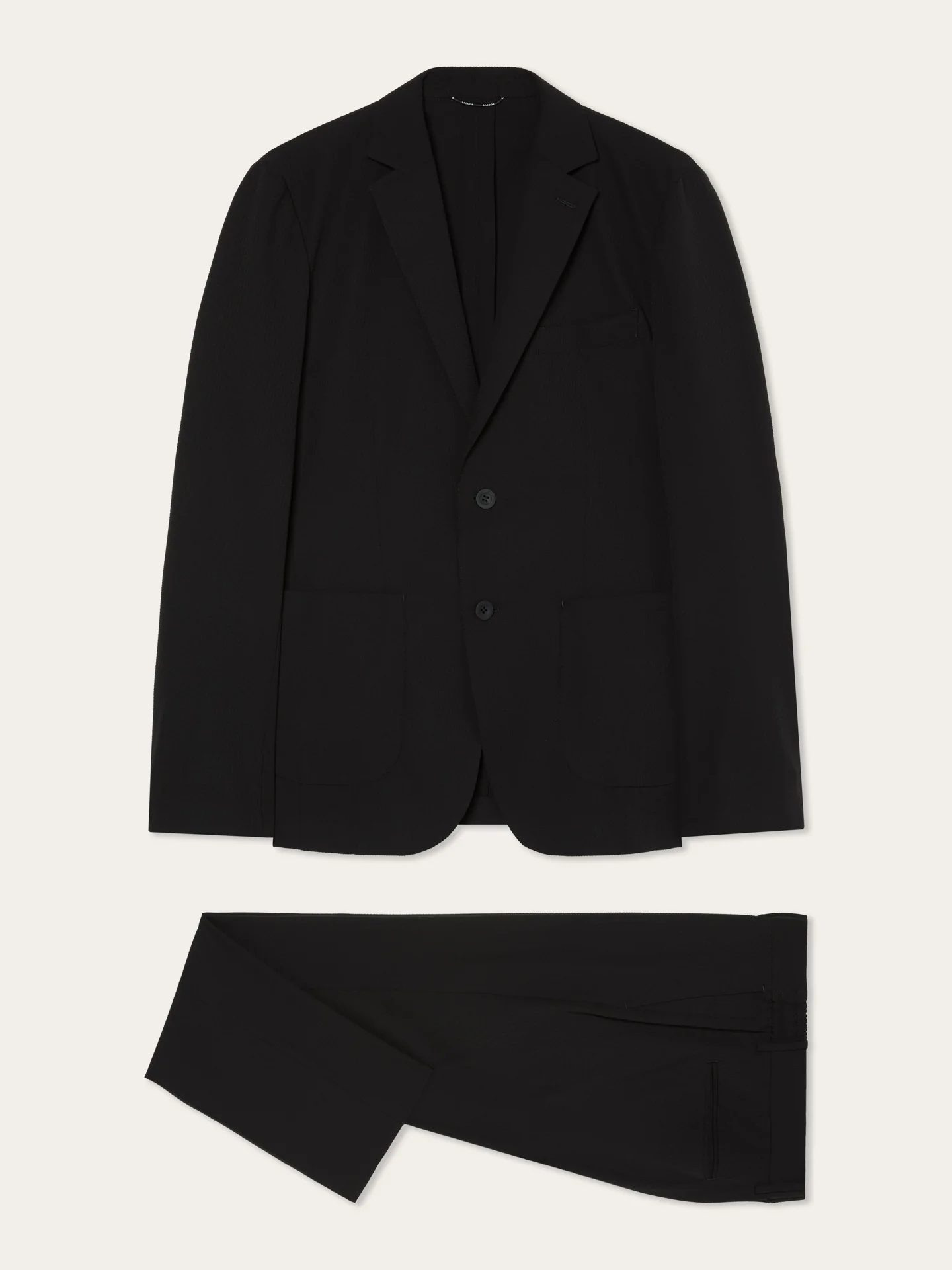 Slim Fit Seersucker Travel Suit In Washable Fabric - Image 4
