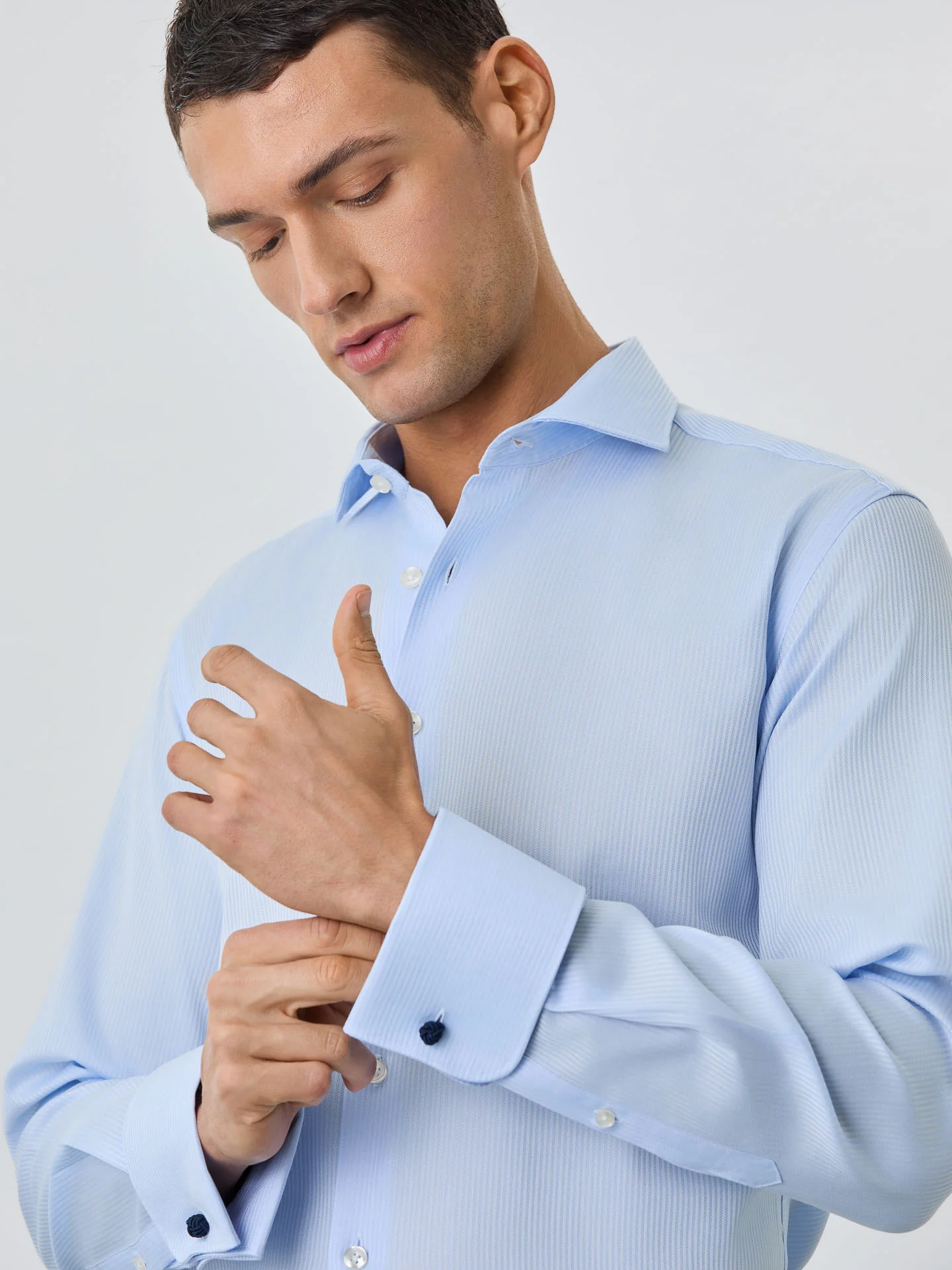 Slim Fit Shirt With Dublin Collar In Cotton