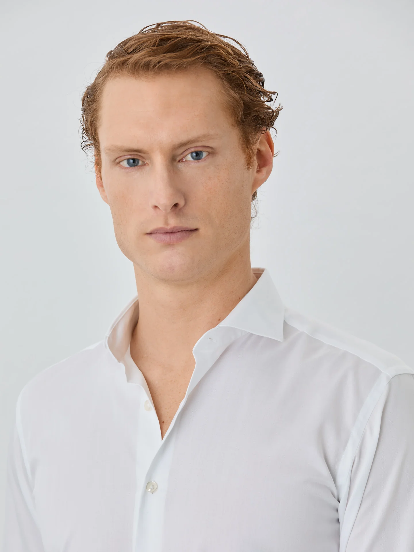 Slim Fit Shirt With Dublin Collar In Cotton - Image 2