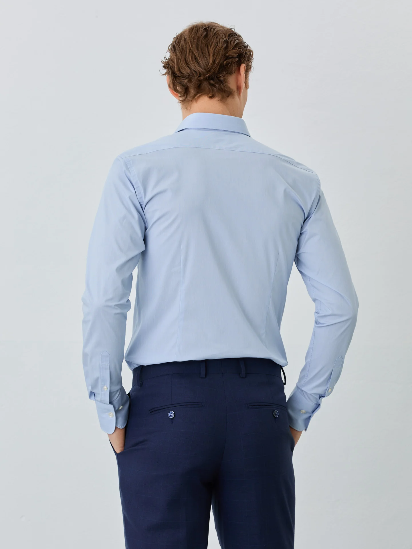 Slim Fit Shirt With Dublin Collar In Cotton Blend - Image 3