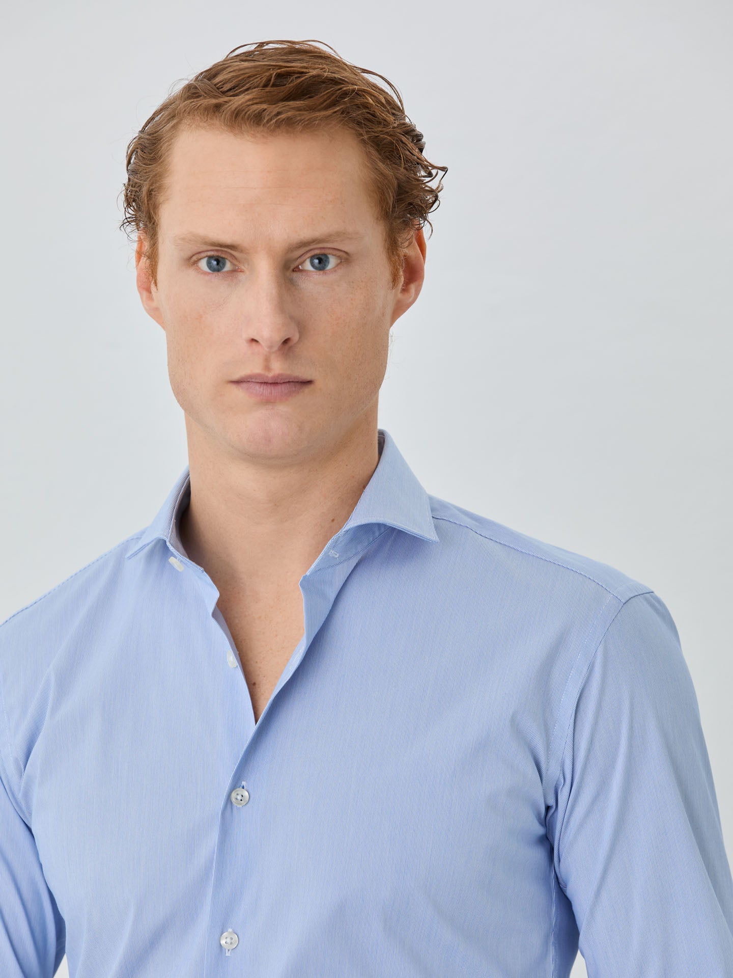 Slim Fit Shirt With Dublin Collar In Cotton Blend - Image 2