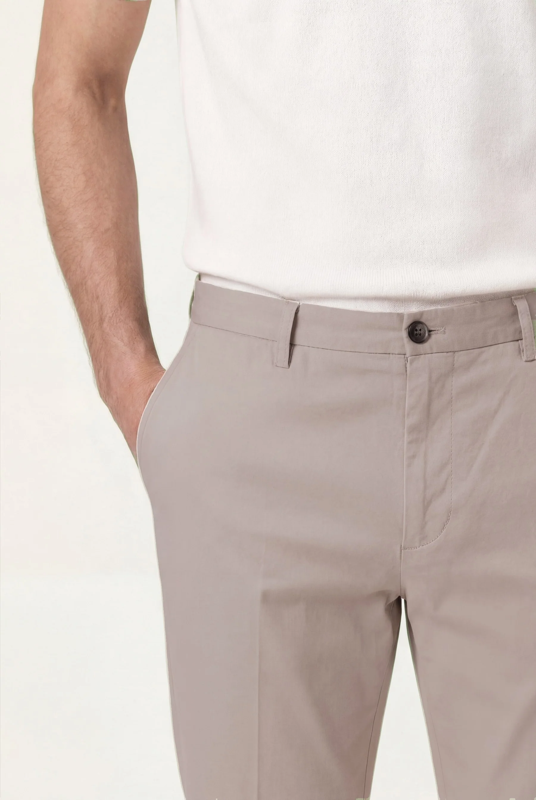 Slim fit Stretch Cotton Casual Trousers - Image 4